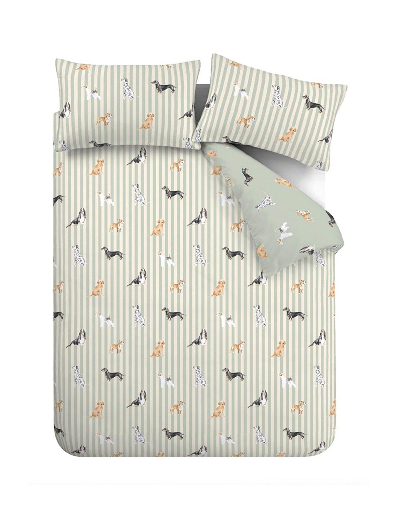 Image 2 of 5 of Catherine Lansfield Dog Stripe Duvet Cover Set