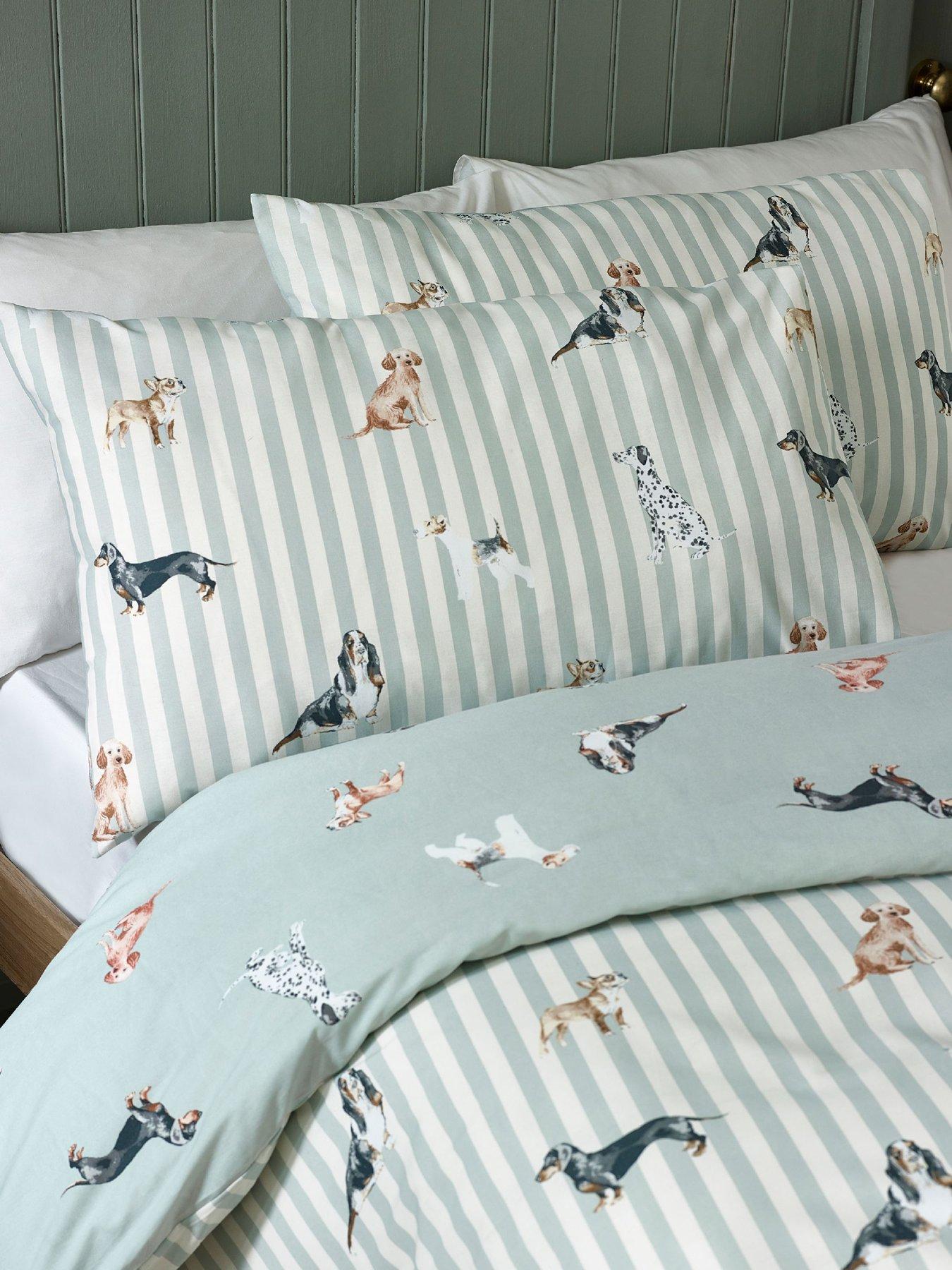 Image 3 of 5 of Catherine Lansfield Dog Stripe Duvet Cover Set
