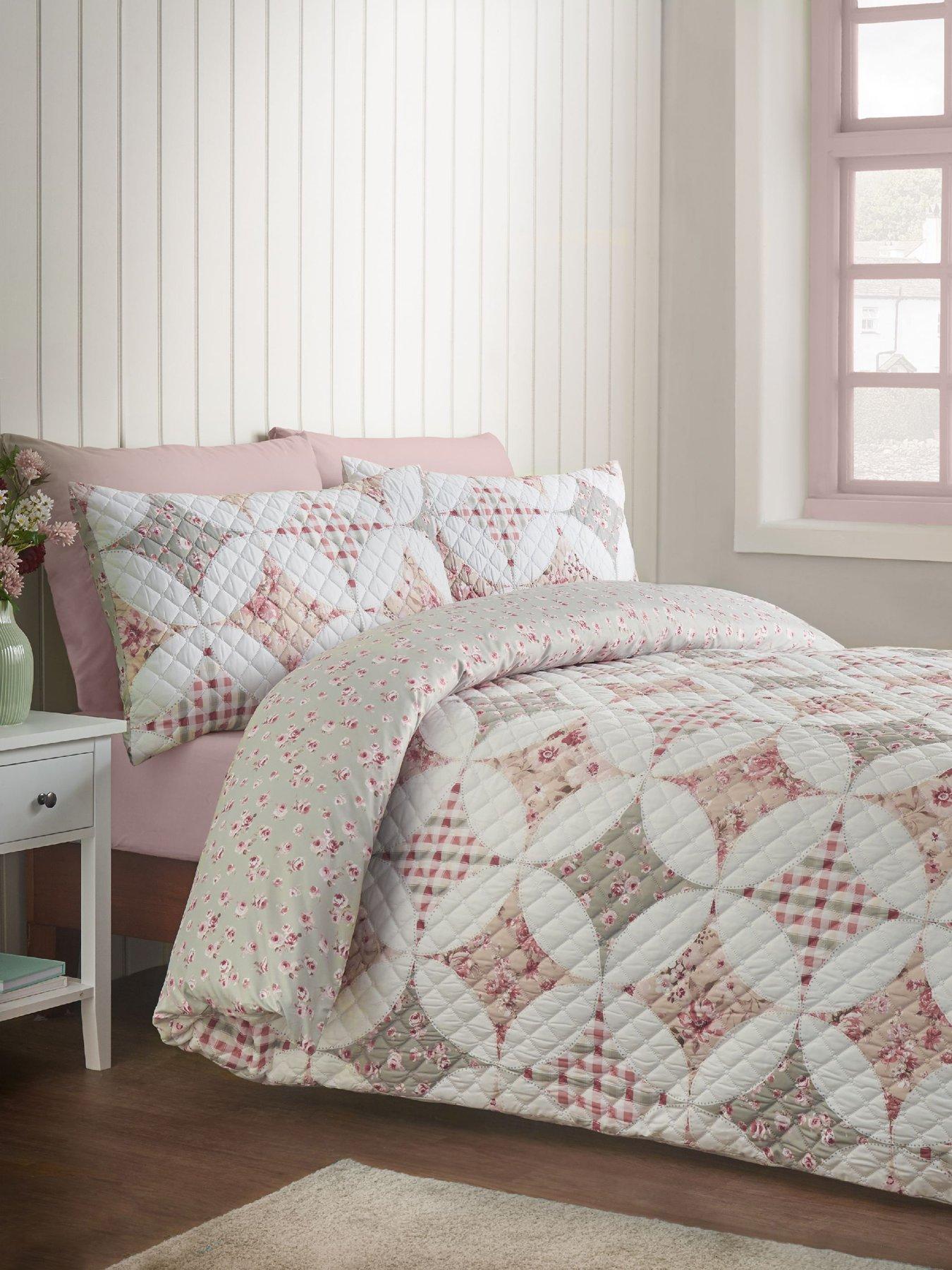 Catherine Lansfield Pinsonic Patchwork Duvet Cover Set