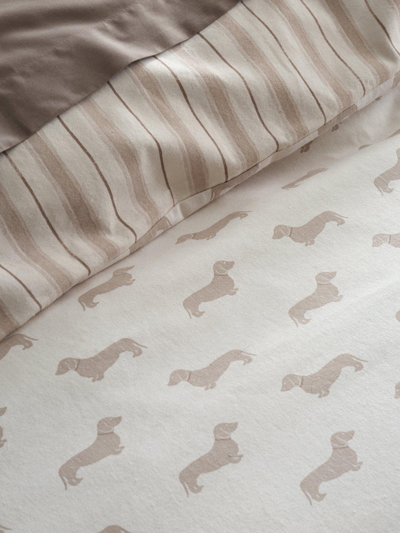 Image 5 of 5 of Emily Bond Brushed 100% Cotton Peggy Dachshund Dog Duvet Cover Set