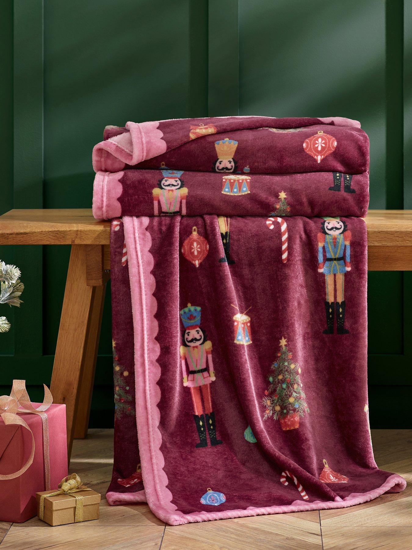 Catherine Lansfield Christmas Nutcracker Soft Fleece Throw