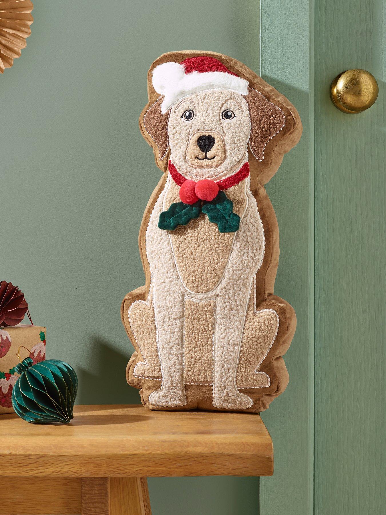 Catherine Lansfield Christmas Dog 3D Cushion