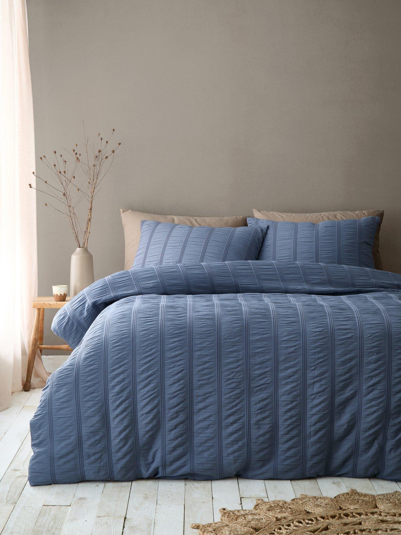 Pineapple Elephant Waffle Textured Seersucker Duvet Cover Set