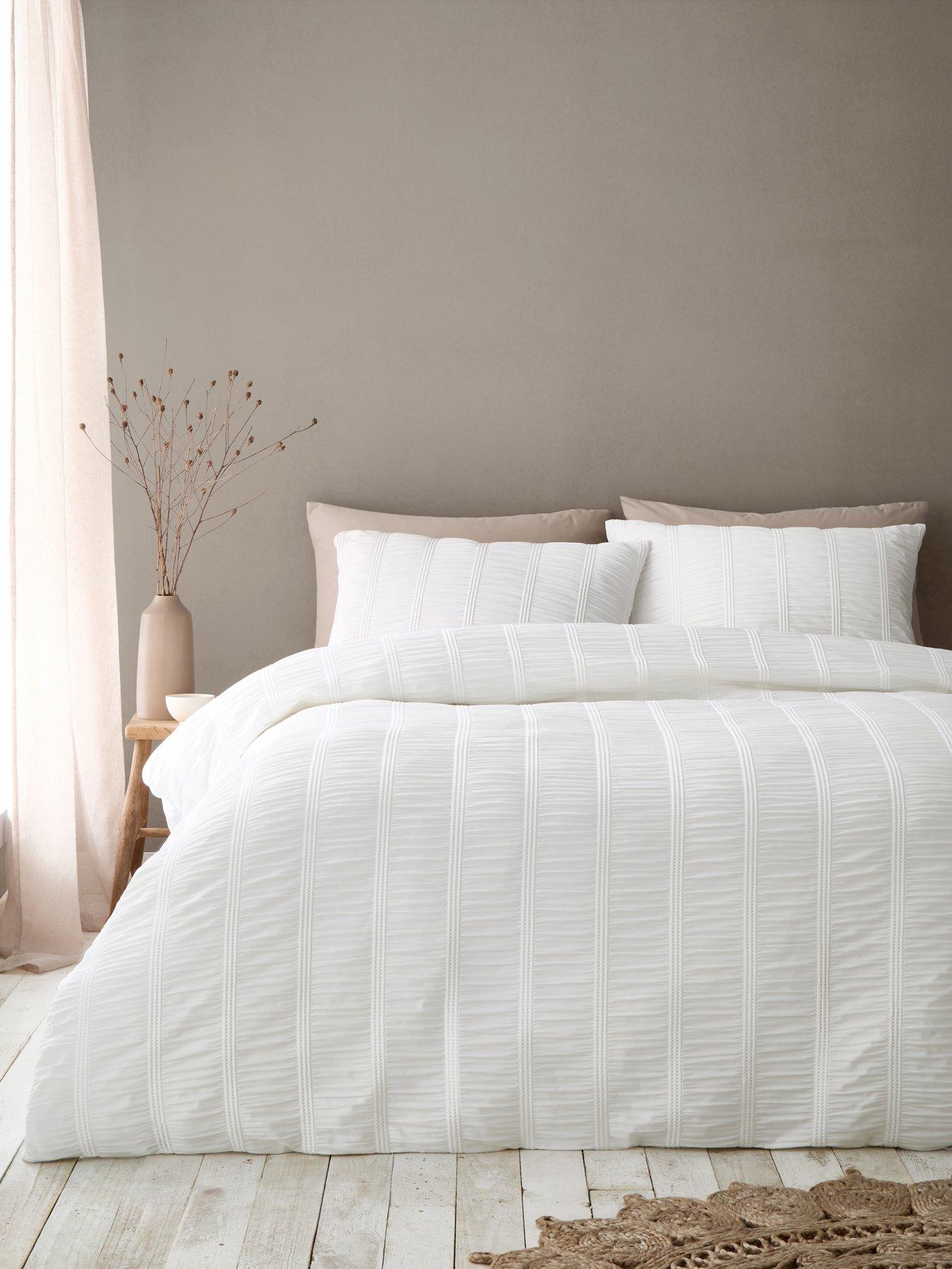 Pineapple Elephant Waffle Textured Seersucker Duvet Cover Set