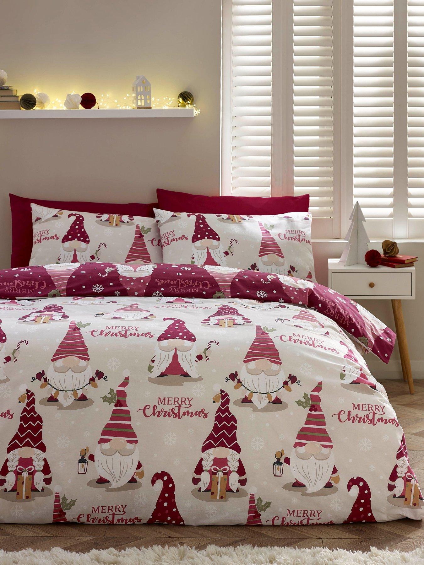 Catherine Lansfield Christmas Gonks Duvet Cover Set