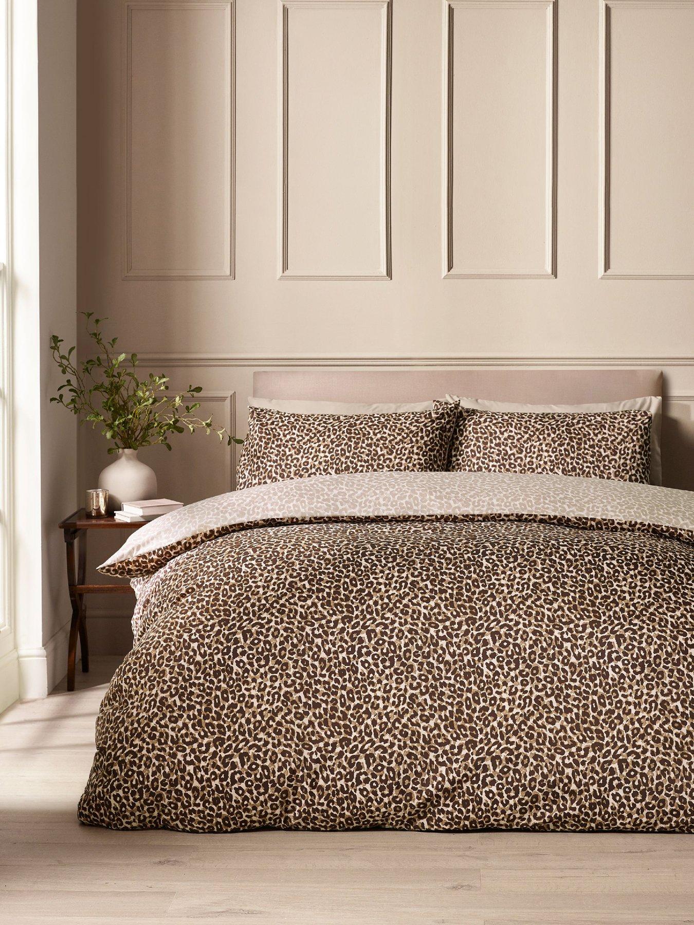 Catherine Lansfield Animal Print Reversible Duvet Cover Set
