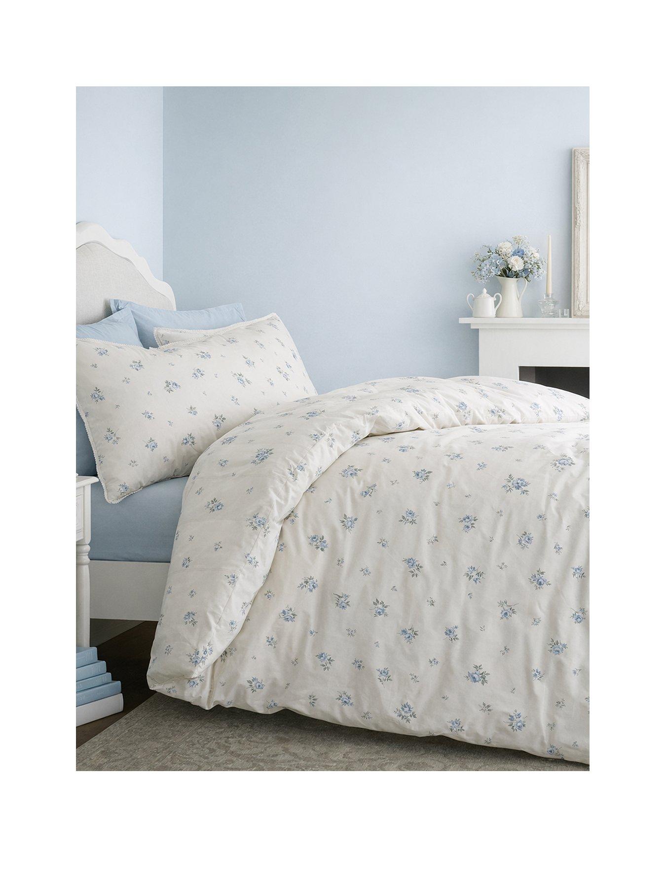 Image 2 of 4 of Bianca Vintage Rosebud Lace 100% Cotton 200 Thread Count Duvet Cover Set
