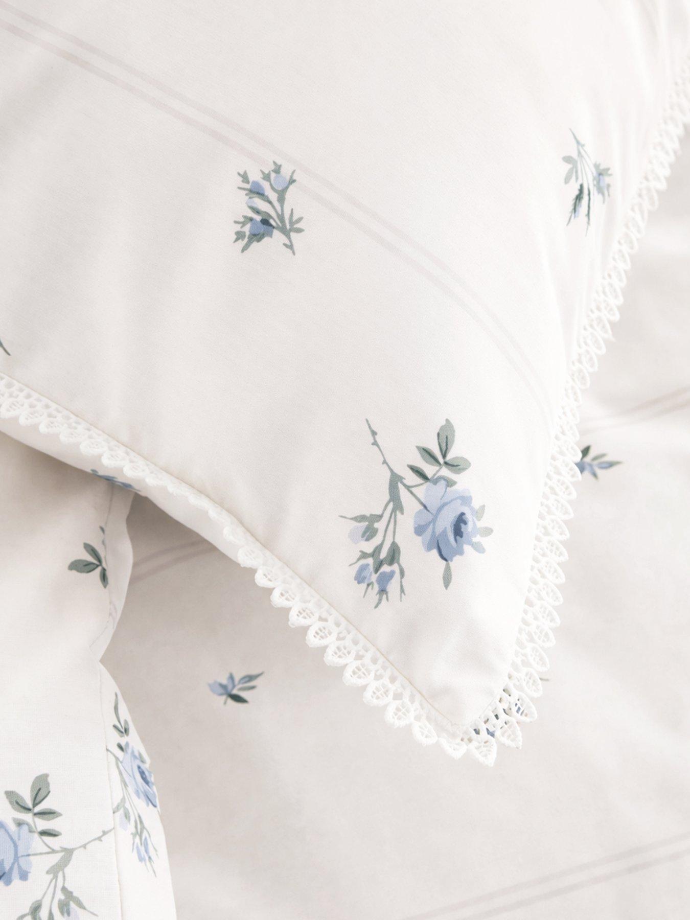 Image 4 of 4 of Bianca Vintage Rosebud Lace 100% Cotton 200 Thread Count Duvet Cover Set