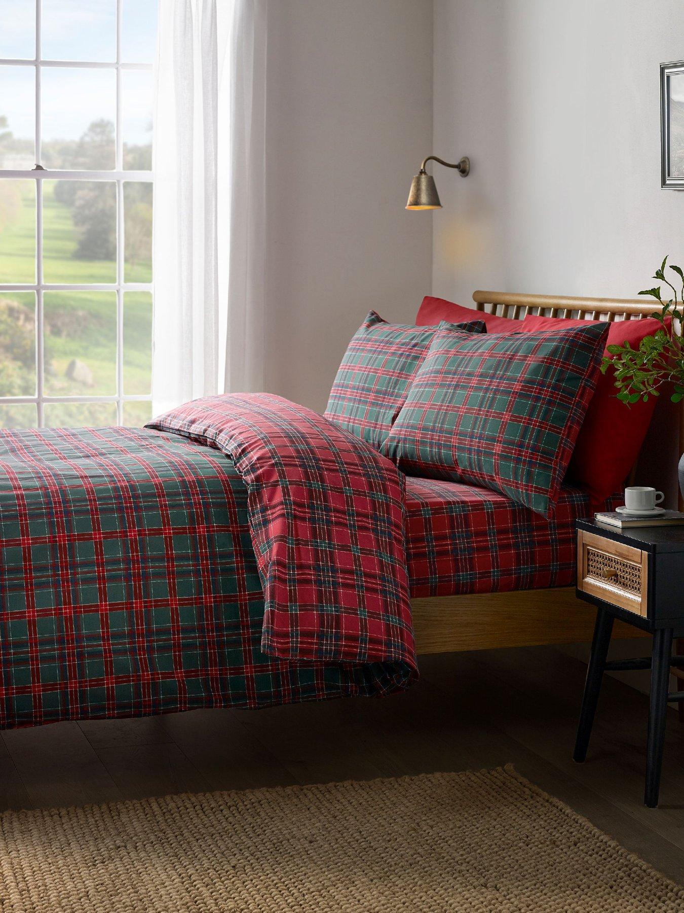 Image 3 of 4 of Catherine Lansfield Tartan Check Duvet Cover Set