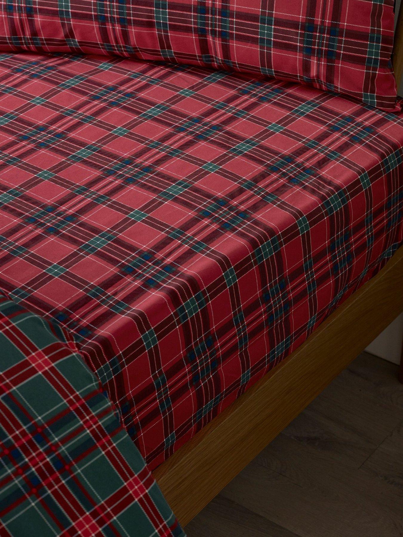 Catherine Lansfield Tartan Check Fitted Sheet