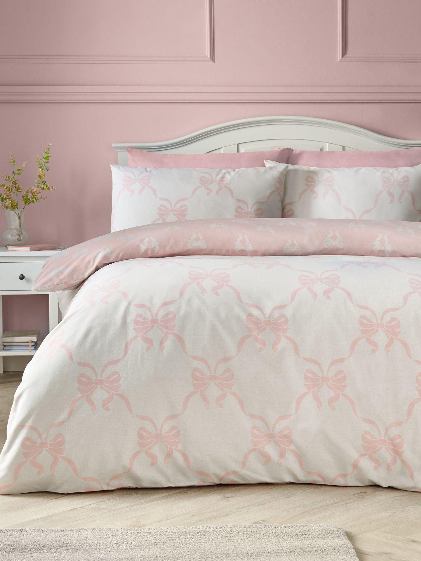 Catherine Lansfield Pretty Bows Single Duvet Set Pink