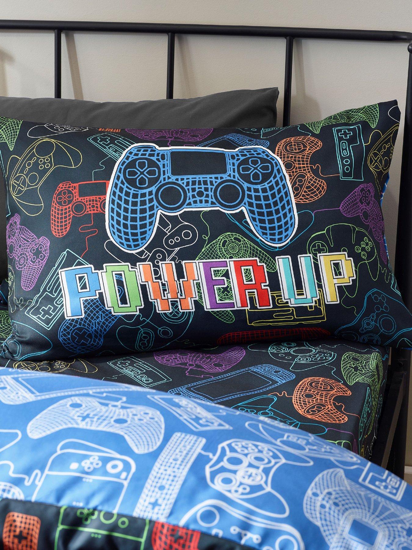 Catherine Lansfield Power Up Gamer Duvet Cover Set Black