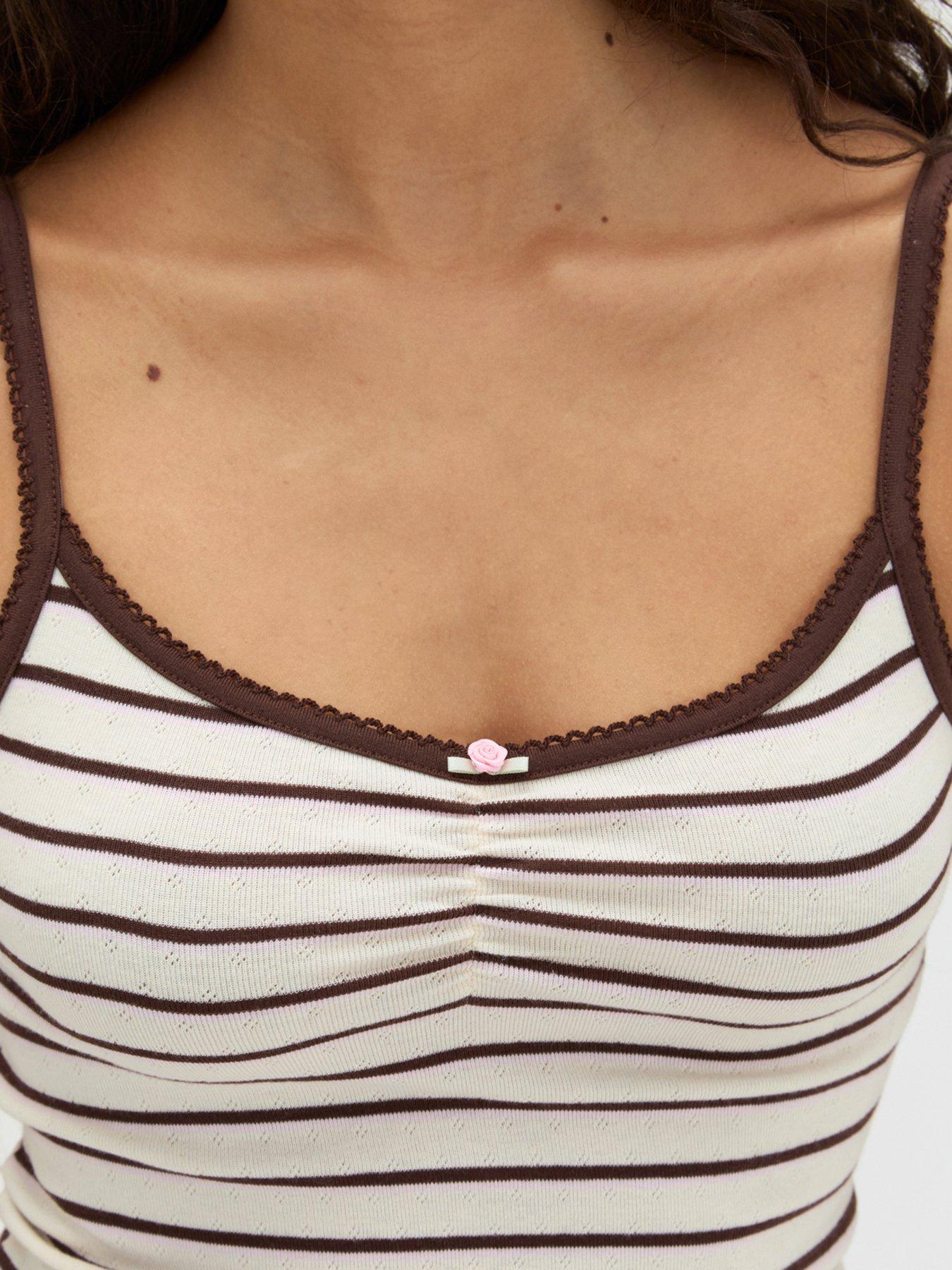 Image 5 of 6 of Boux Avenue Stripe Pointelle Cami PJ Set - Multi