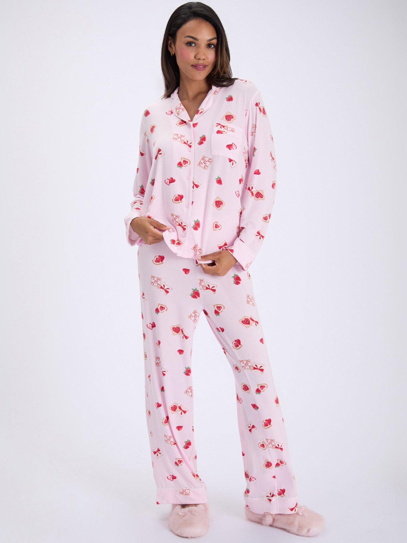 Boux Avenue Strawberry Toast Modal Pyjama Set - Pink