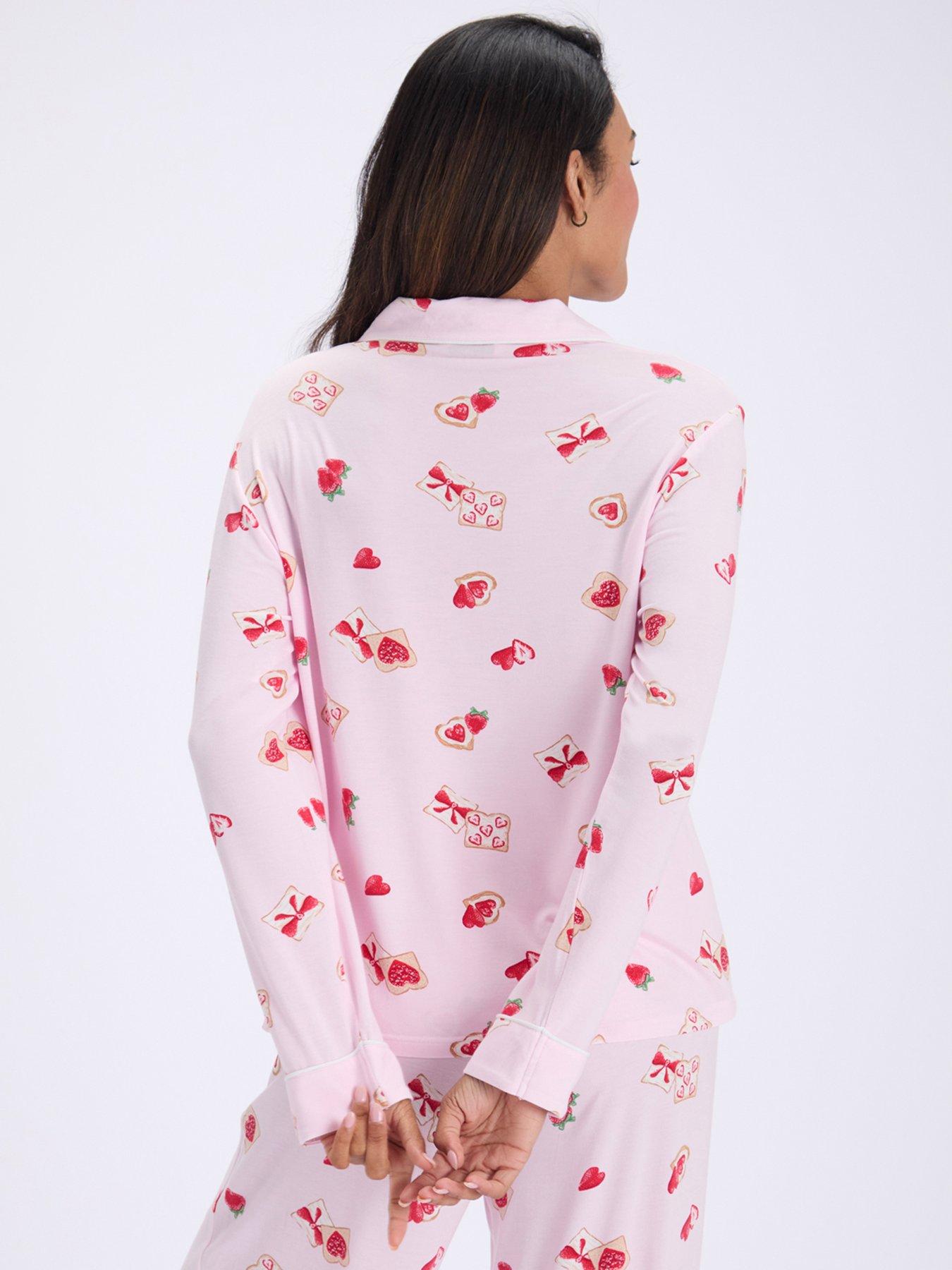 Image 2 of 6 of Boux Avenue Strawberry Toast Modal Pyjama Set - Pink