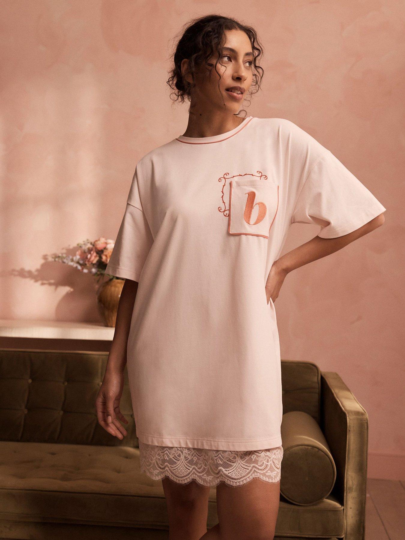 Image 1 of 5 of B By Ted Baker Lace Nightie - Pink