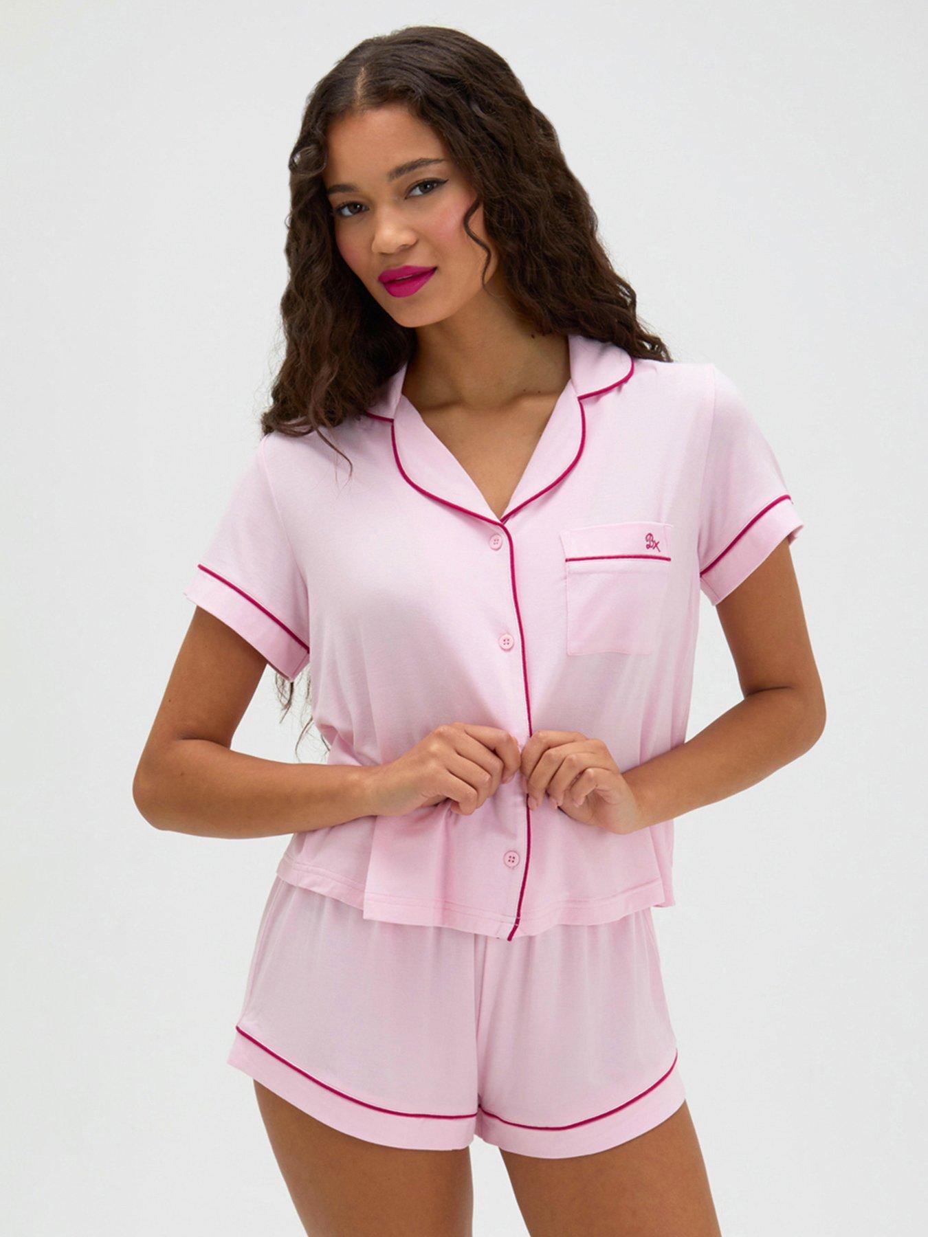 Image 3 of 6 of Boux Avenue Short Sleeve PJ Set - Pink