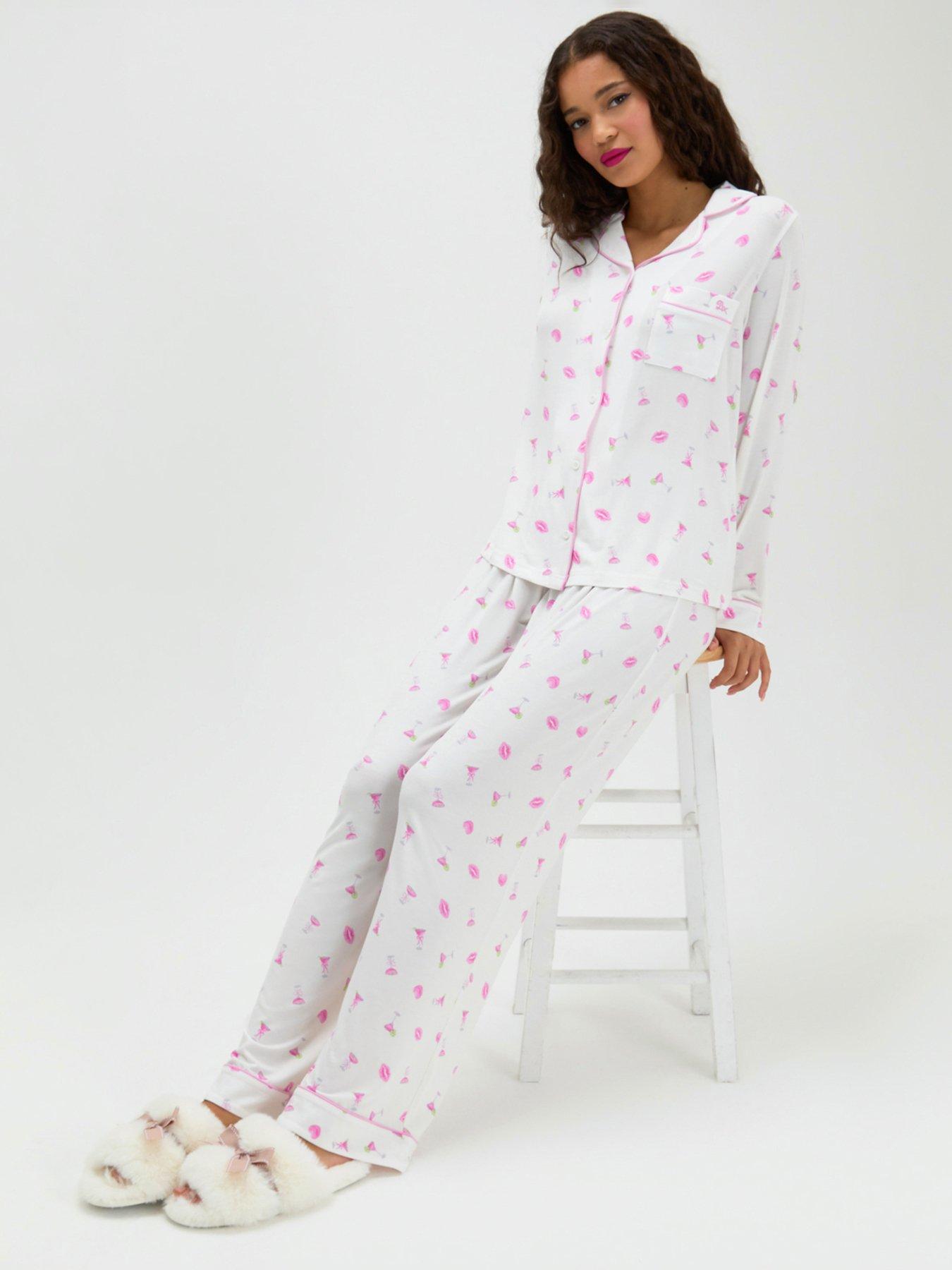 Boux Avenue Long Sleeve Pyjama Set - White