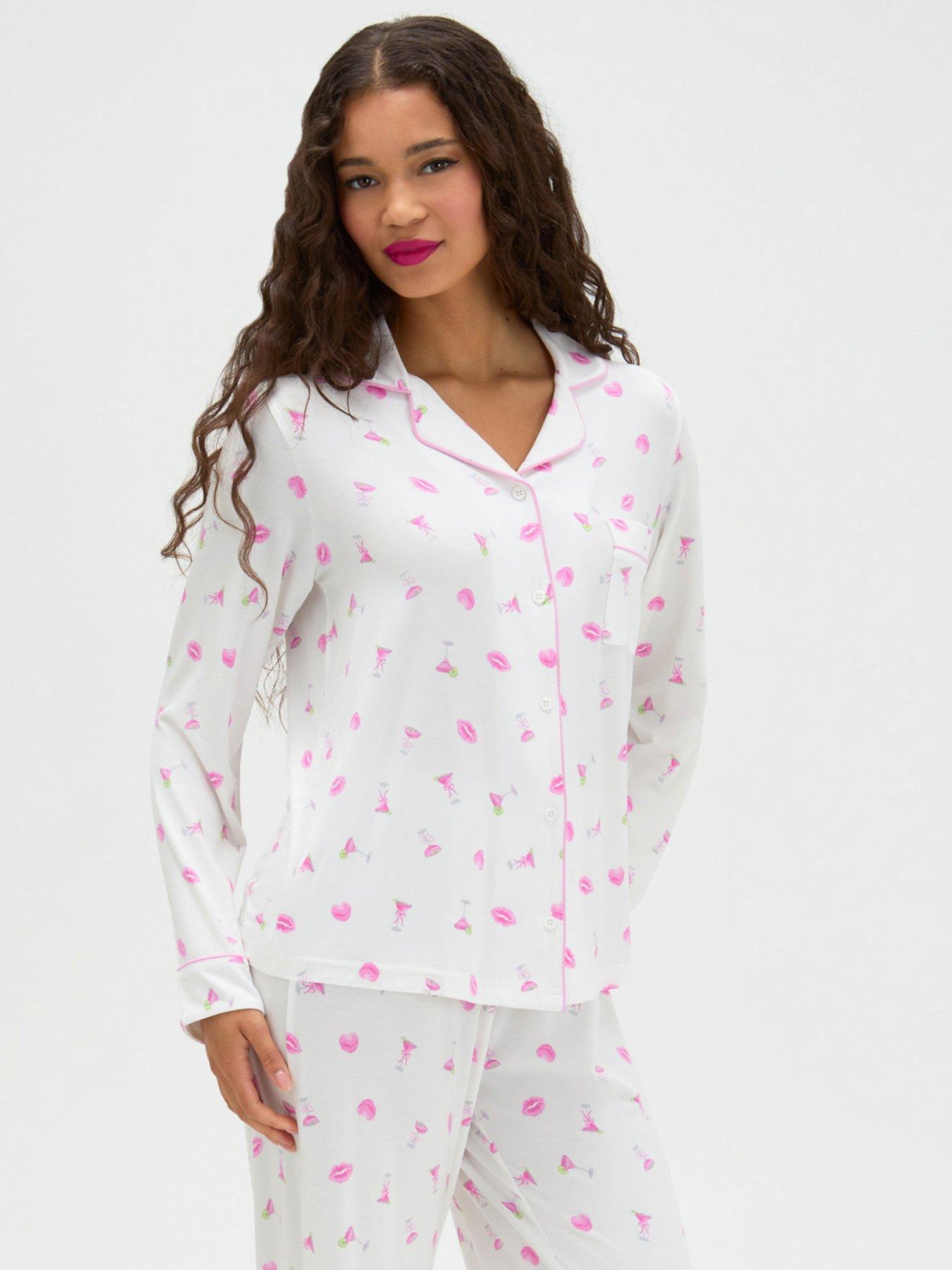 Image 5 of 5 of Boux Avenue Long Sleeve Pyjama Set - White
