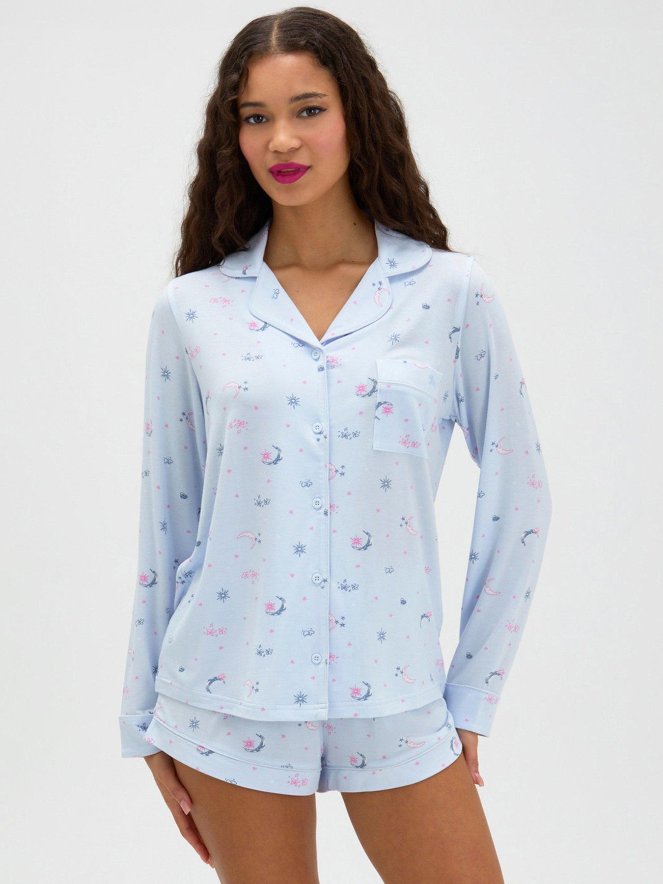 Image 1 of 4 of Boux Avenue Celestial Modal Short Pj Set - Blue Mix
