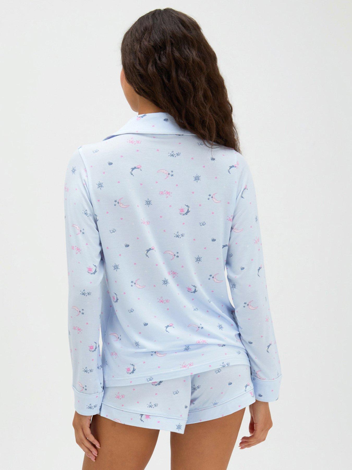 Image 2 of 4 of Boux Avenue Celestial Modal Short Pj Set - Blue Mix