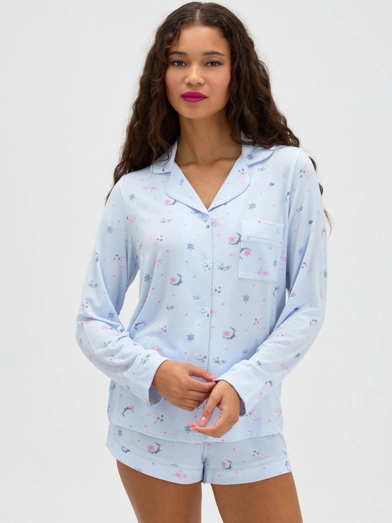 Image 3 of 4 of Boux Avenue Celestial Modal Short Pj Set - Blue Mix