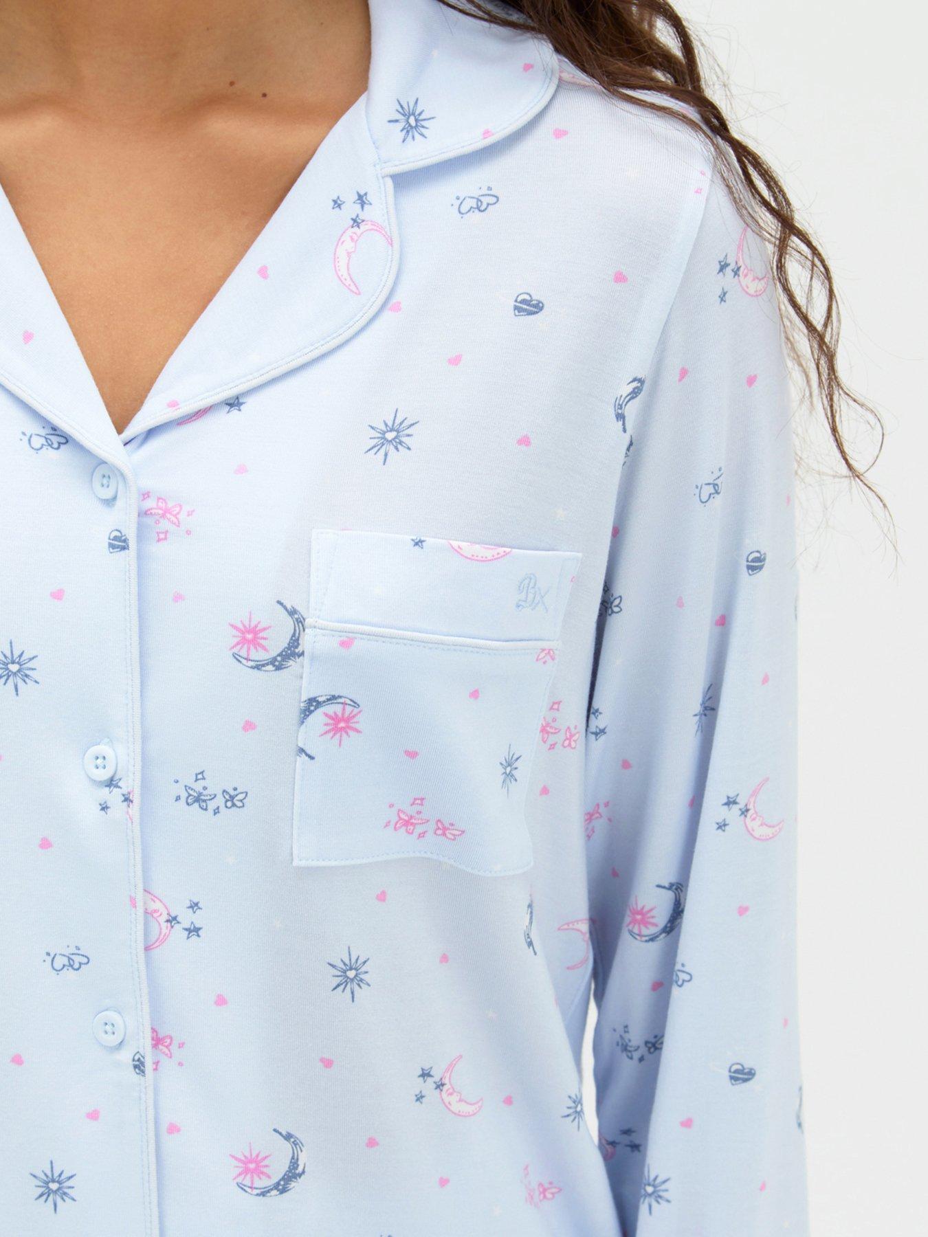 Image 4 of 4 of Boux Avenue Celestial Modal Short Pj Set - Blue Mix