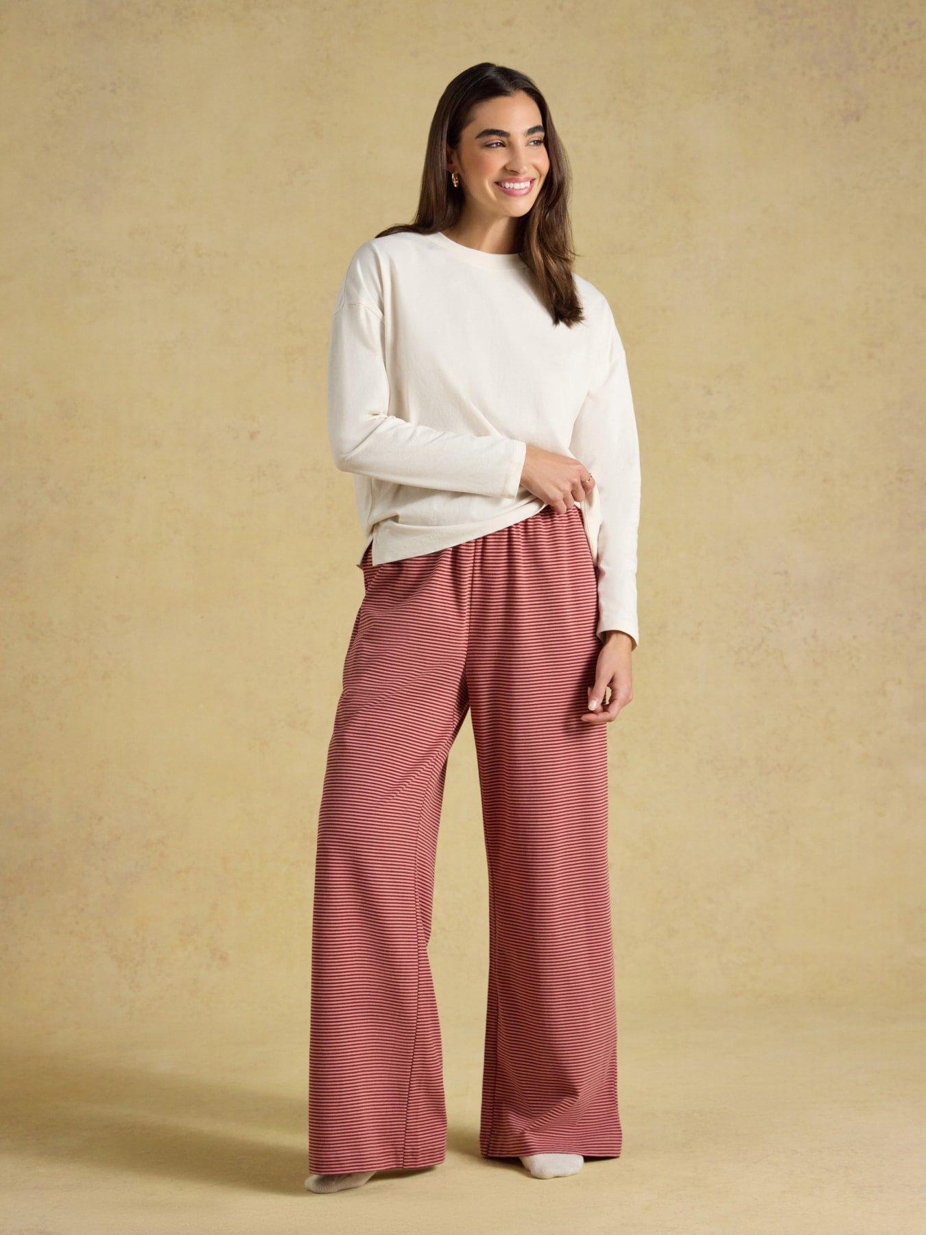Image 1 of 6 of Joules Long Sleeve Jersey Top - Cream
