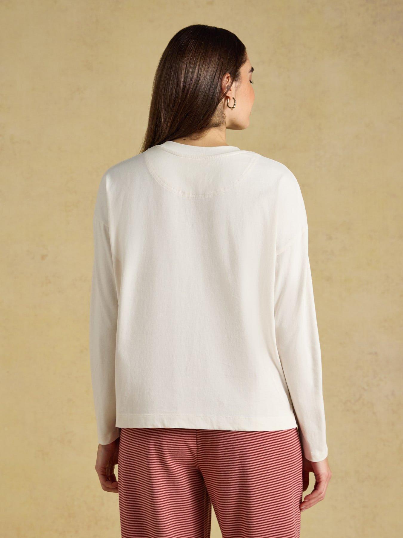 Image 2 of 6 of Joules Long Sleeve Jersey Top - Cream