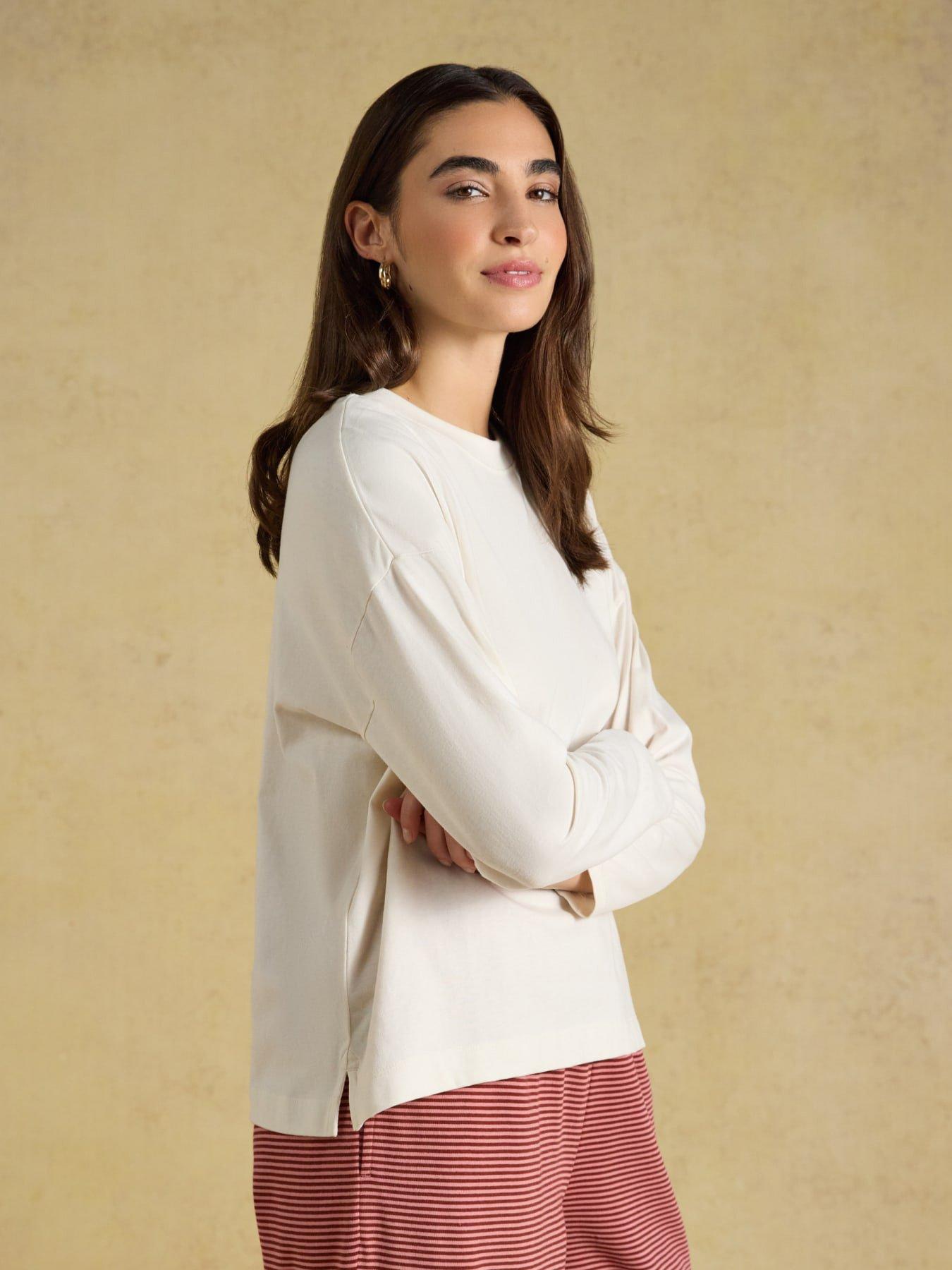 Image 5 of 6 of Joules Long Sleeve Jersey Top - Cream
