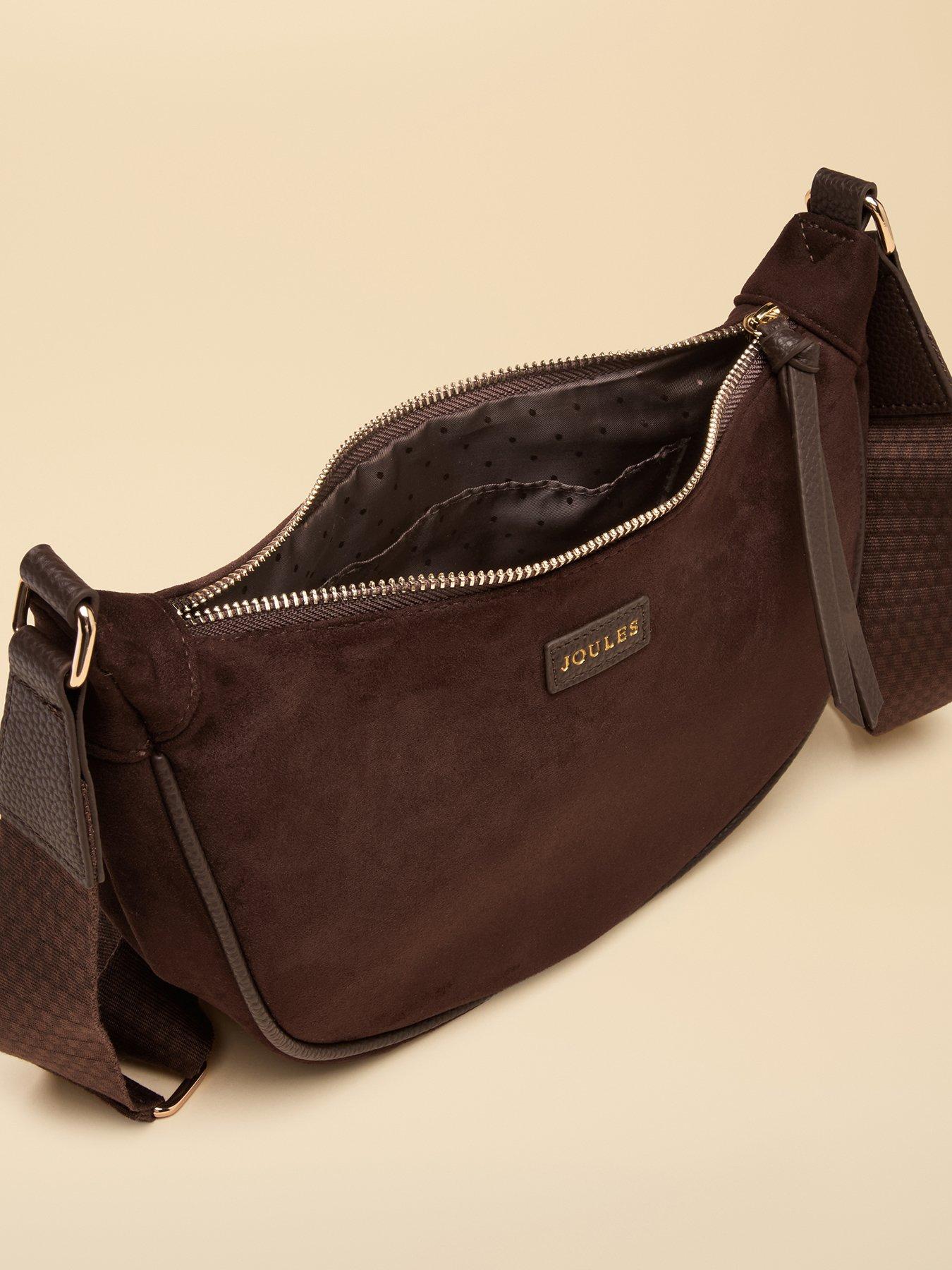 Image 3 of 7 of Joules Suedette Moon Cross Body Bag - Brown