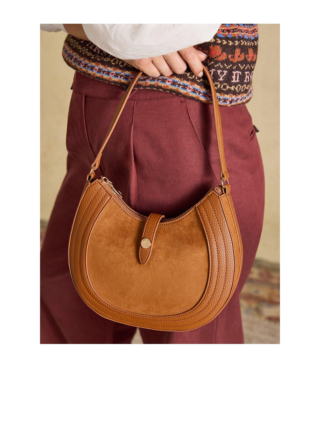 Image 1 of 7 of Joules Crossbody Saddle Bag - Brown