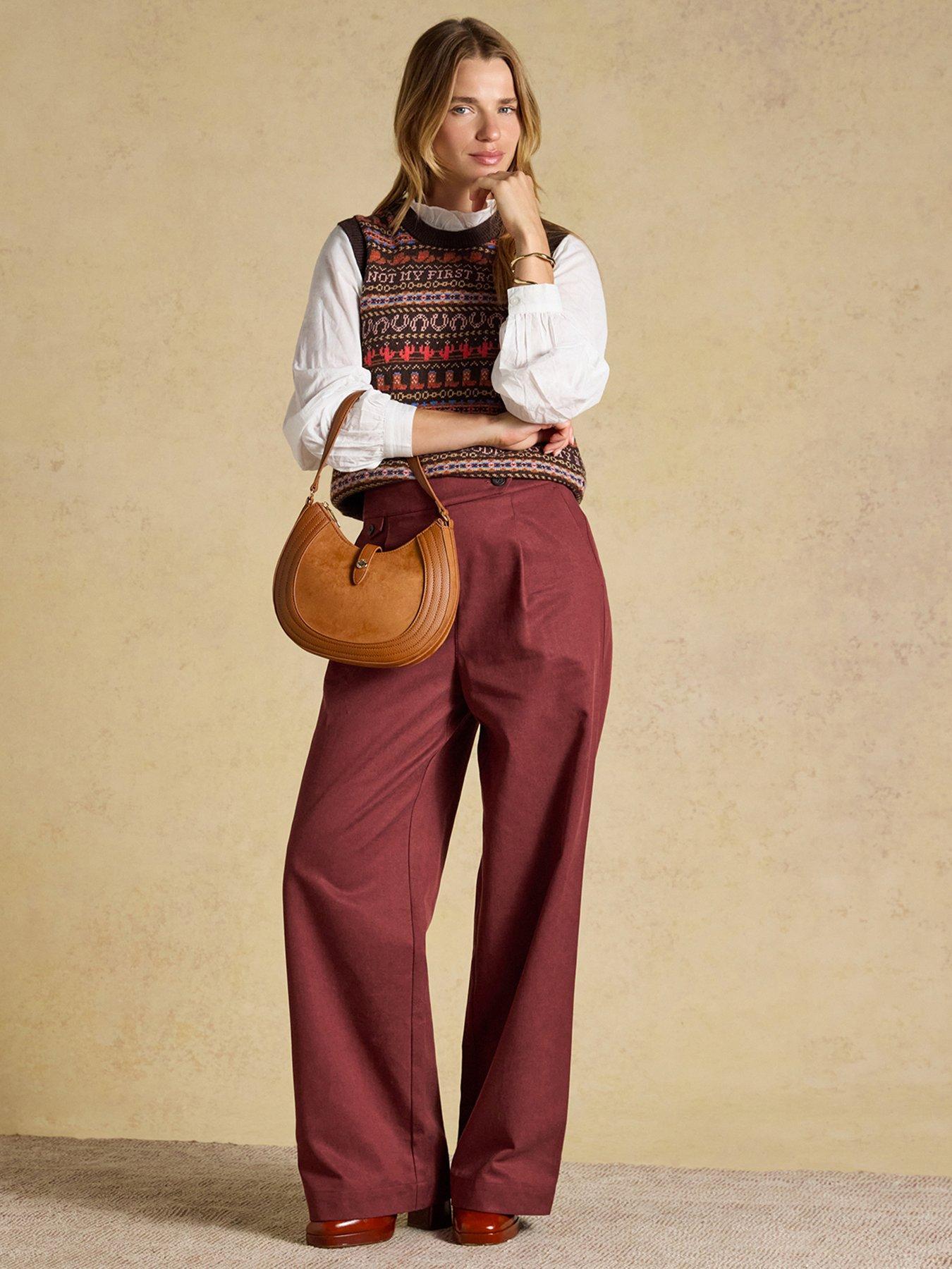 Image 2 of 7 of Joules Crossbody Saddle Bag - Brown