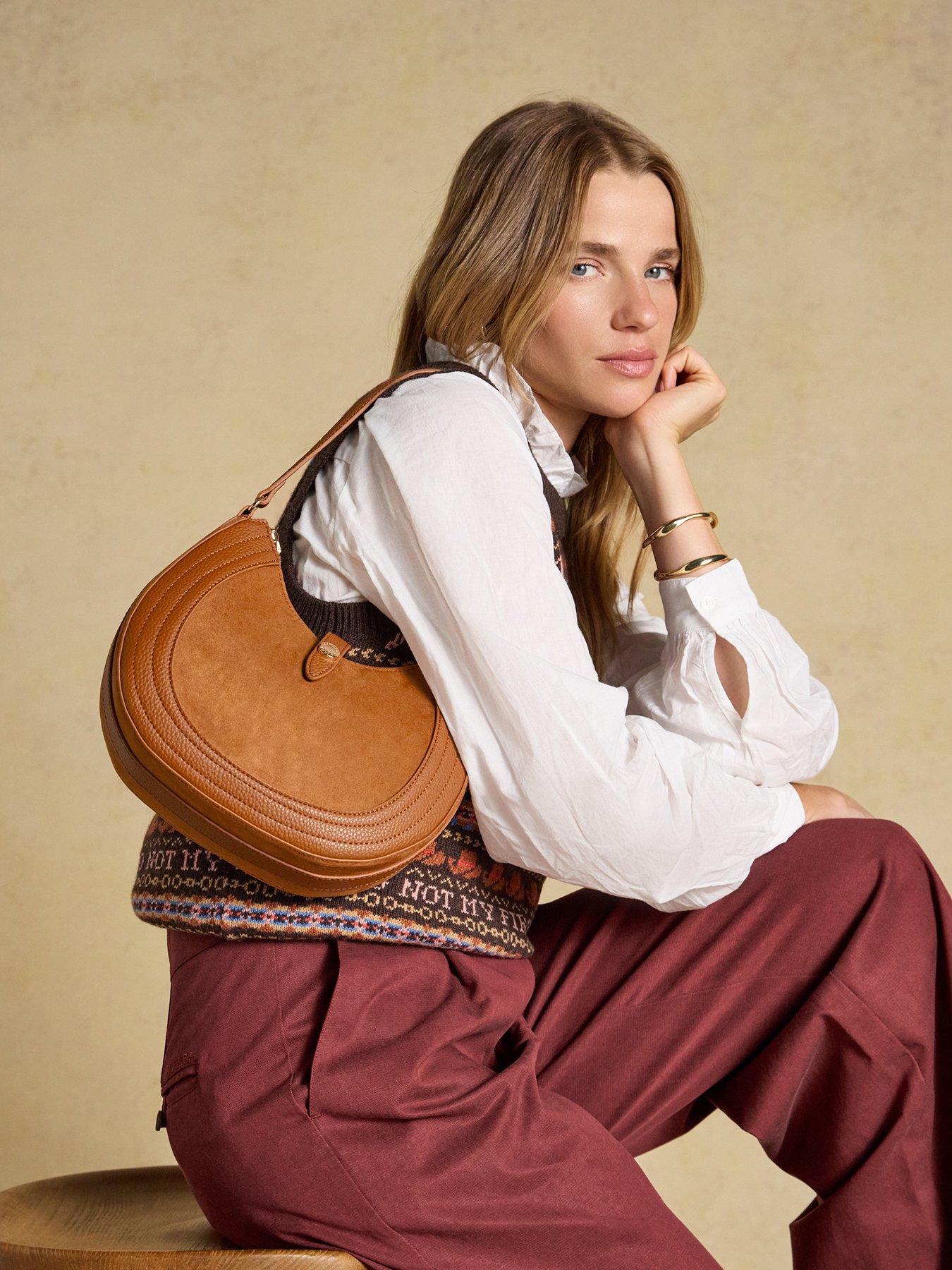 Image 3 of 7 of Joules Crossbody Saddle Bag - Brown