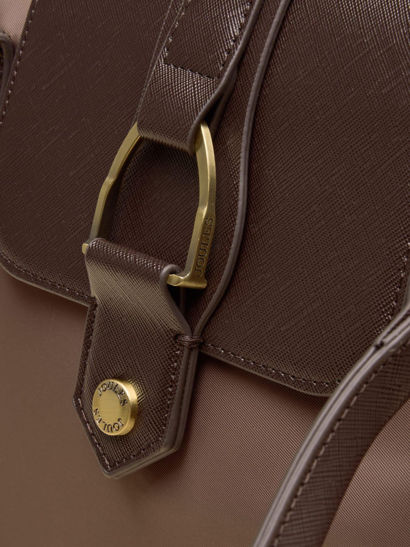 Image 3 of 5 of Joules Womens Edie Spacious Zip-Top Tote Bag - Brown