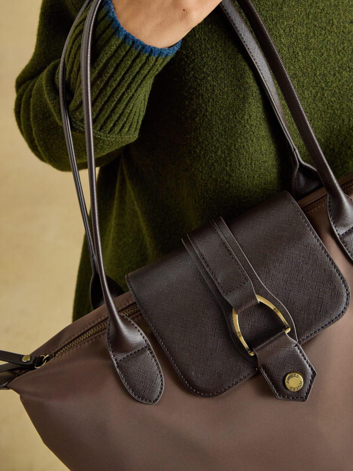 Image 4 of 5 of Joules Womens Edie Spacious Zip-Top Tote Bag - Brown