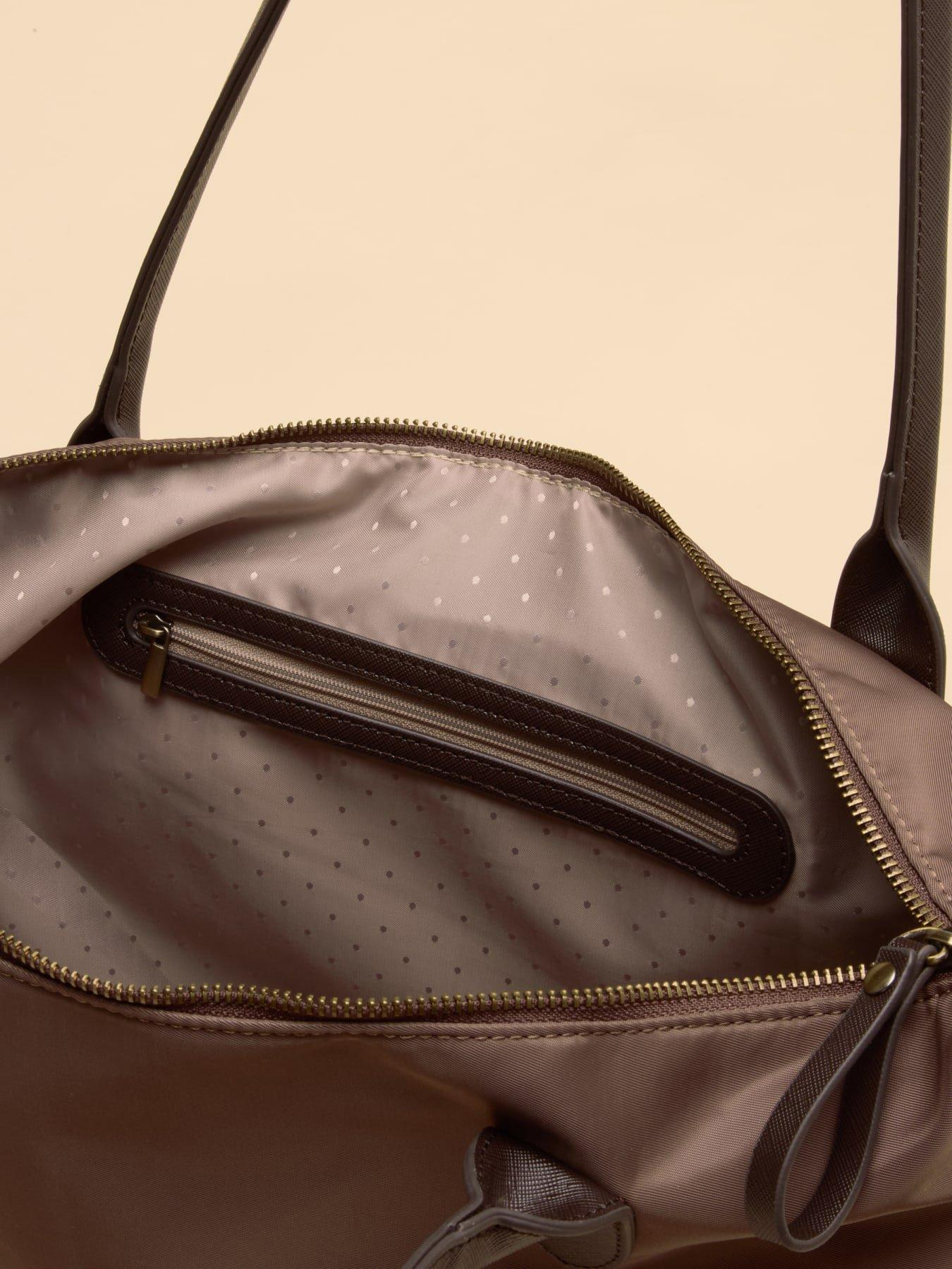 Image 5 of 5 of Joules Womens Edie Spacious Zip-Top Tote Bag - Brown