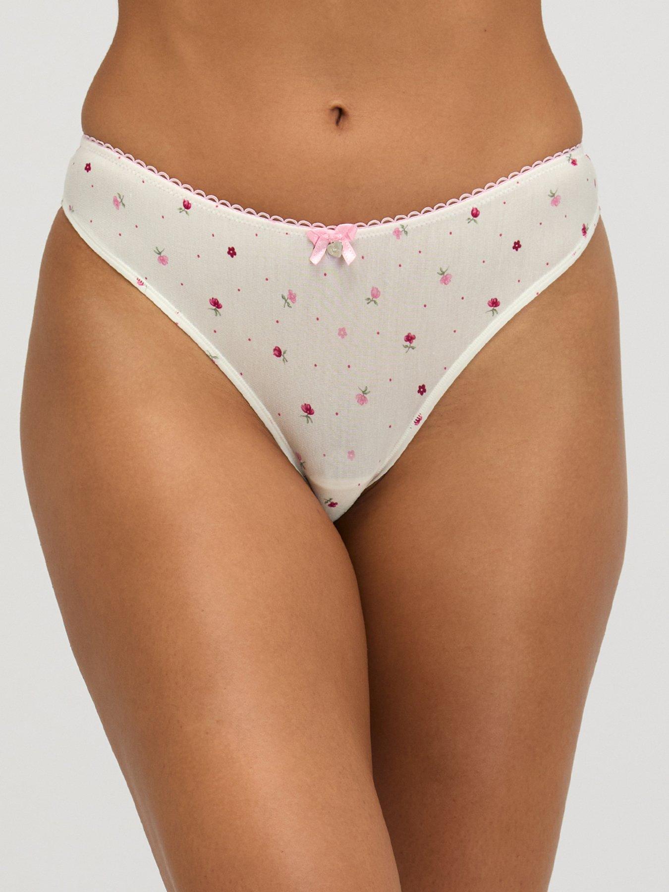 Image 5 of 6 of Boux Avenue Freya Striped Brazilian Knickers - Blue Mix
