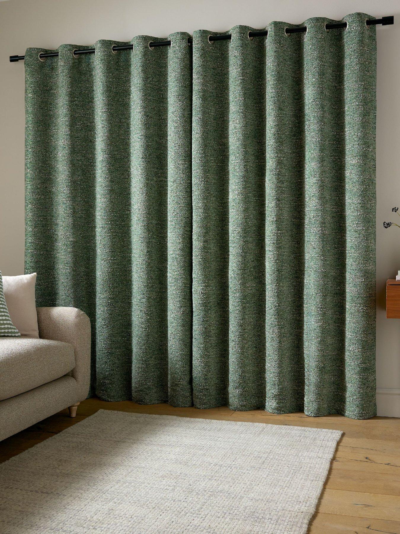 Image 2 of 4 of Catherine Lansfield Chunky Boucle Eyelet Curtains