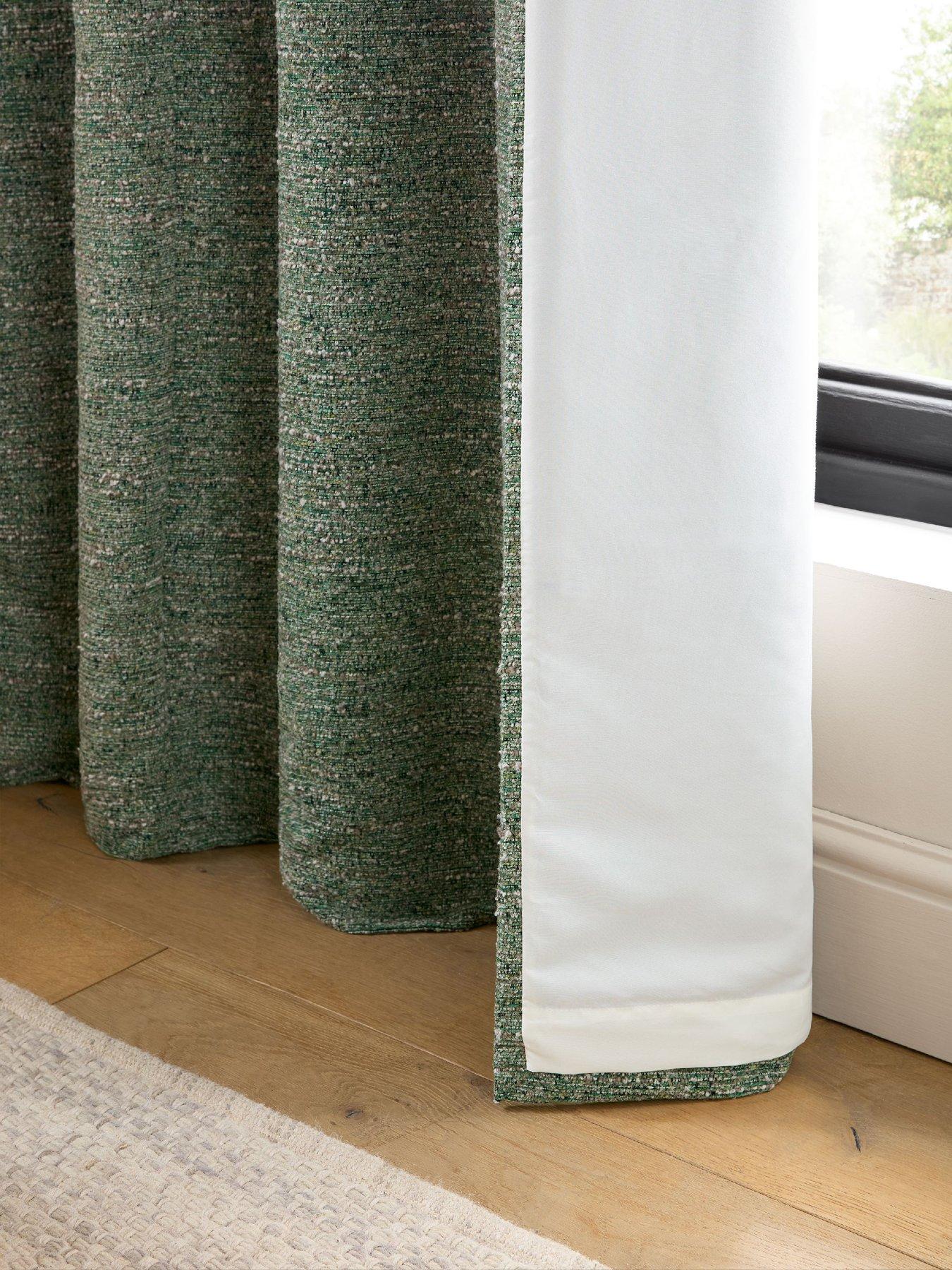 Image 4 of 4 of Catherine Lansfield Chunky Boucle Eyelet Curtains