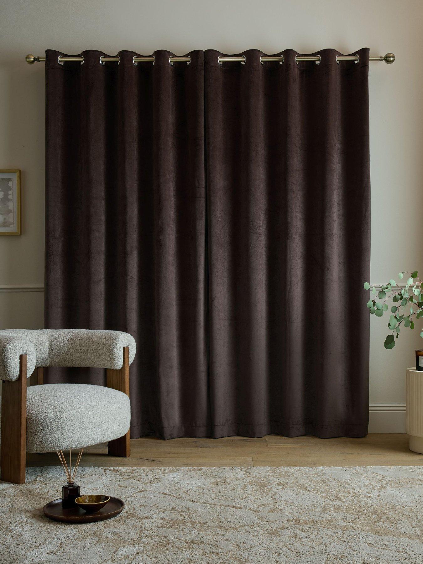 Image 2 of 5 of Catherine Lansfield Super Thermal Blackout Matt Velour Eyelet Curtains