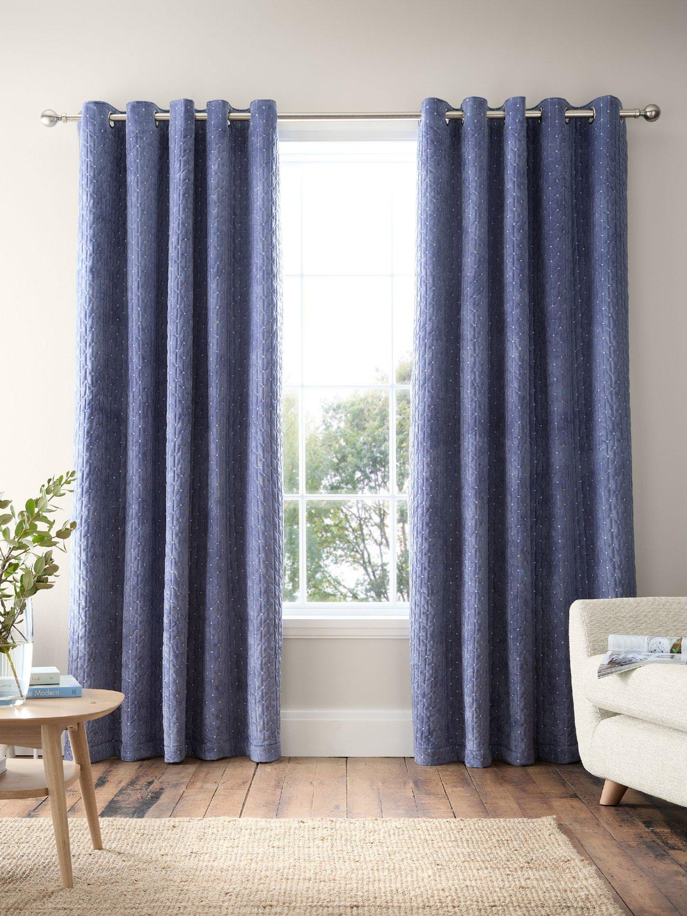 Bianca Fine Linens Attica Velvet Eyelet Curtains