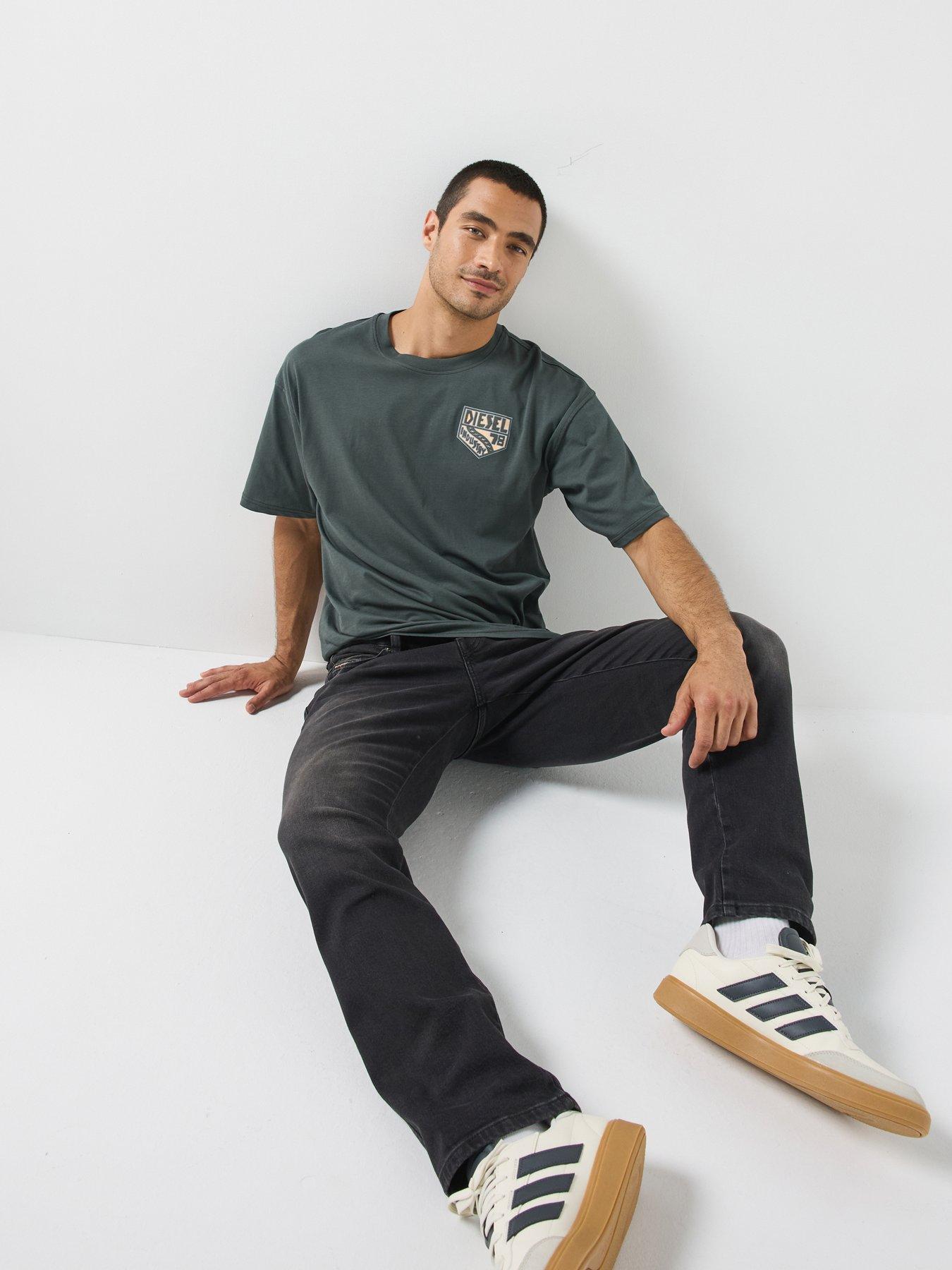 Image 1 of 4 of Diesel Mens Pocket Graphic T-Shirt - Grey