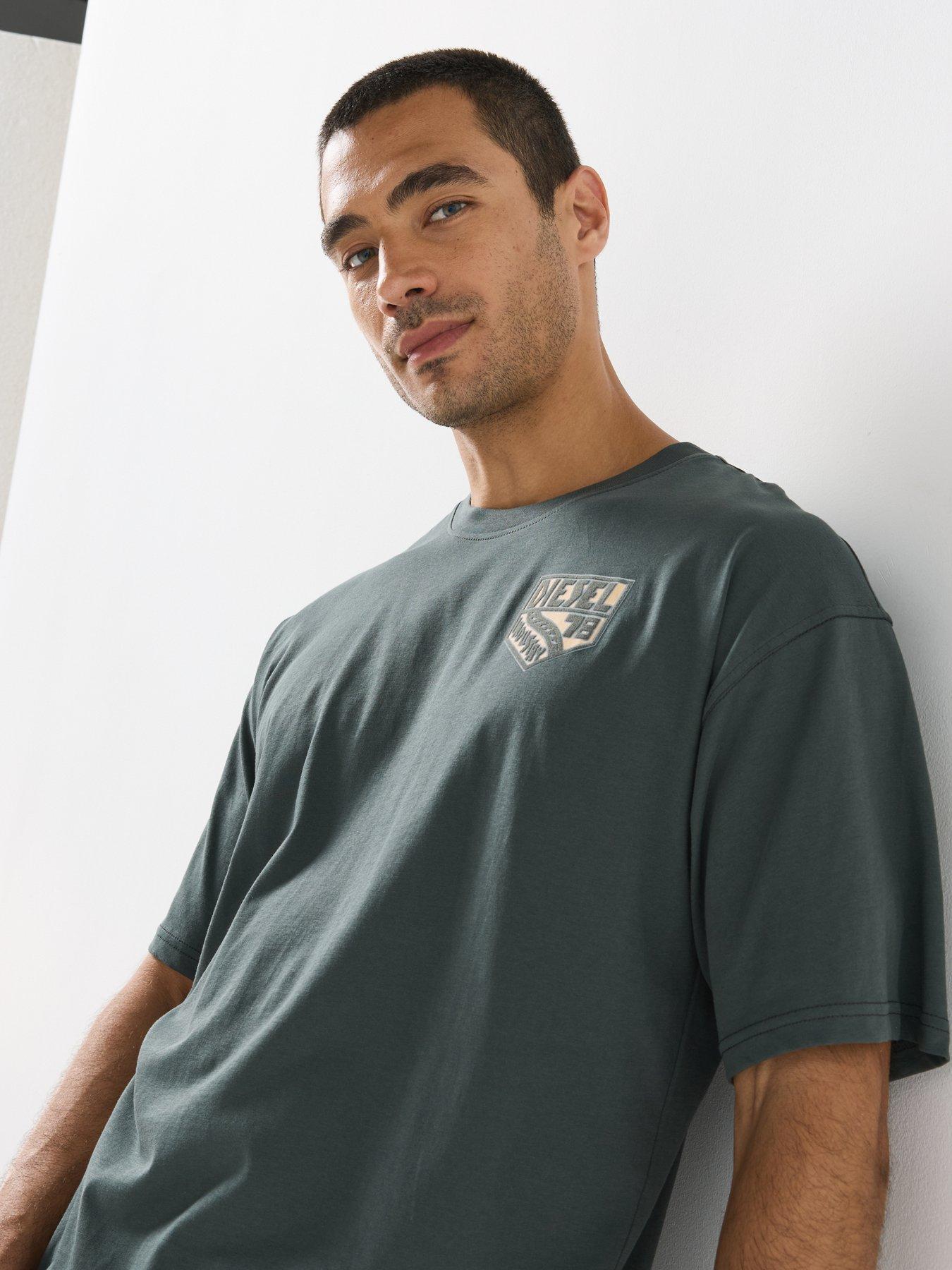 Image 4 of 4 of Diesel Mens Pocket Graphic T-Shirt - Grey