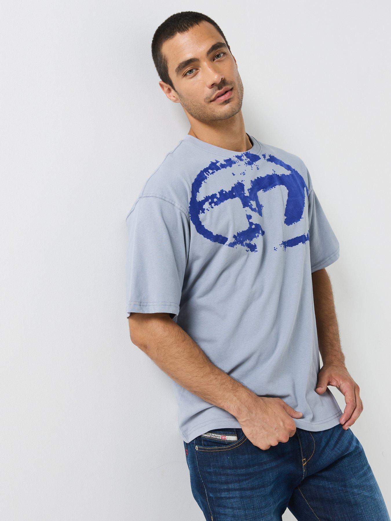 Image 1 of 5 of Diesel Relaxed Fit Back Graphic T-shirt - Grey