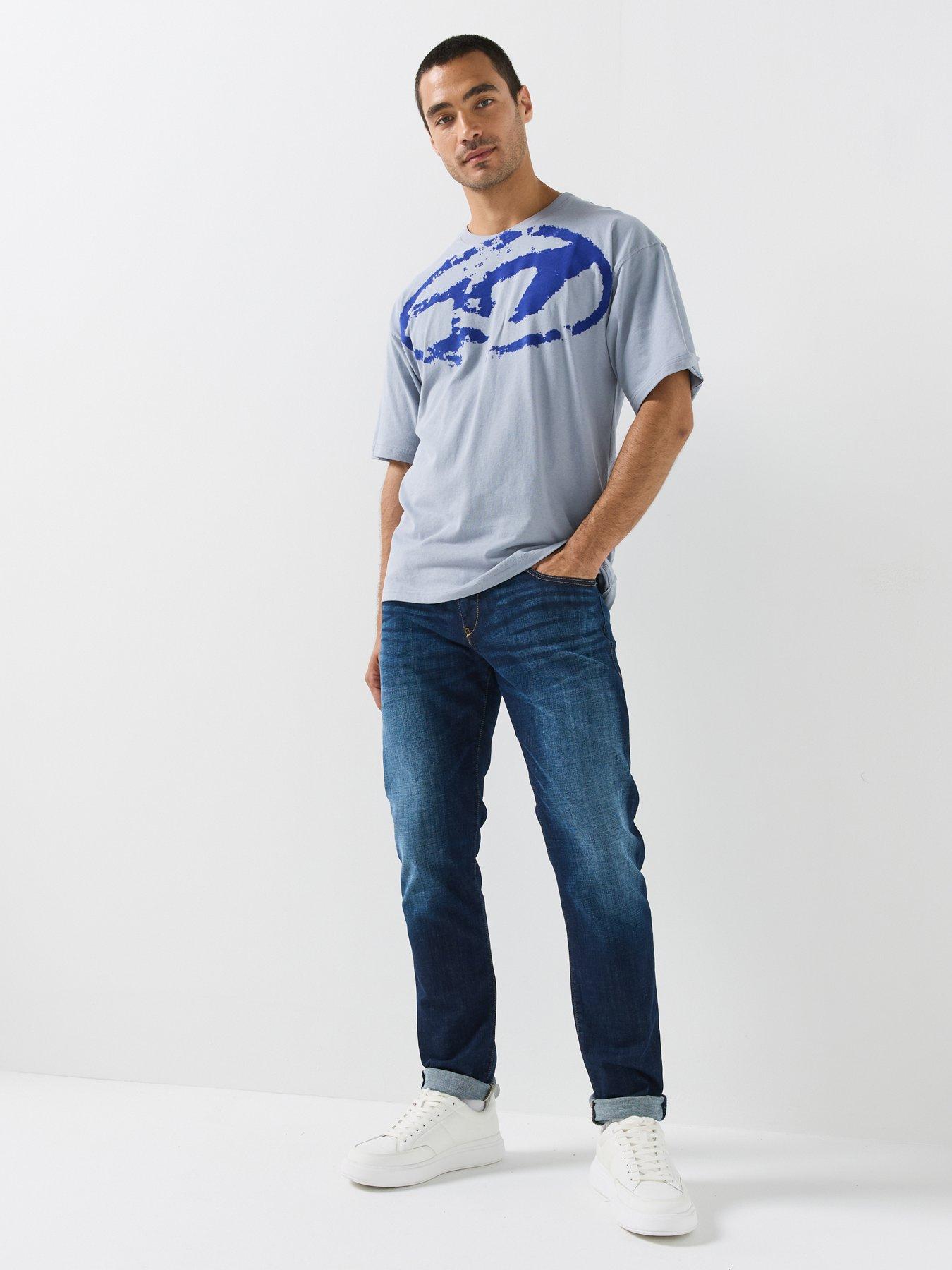 Image 3 of 5 of Diesel Relaxed Fit Back Graphic T-shirt - Grey