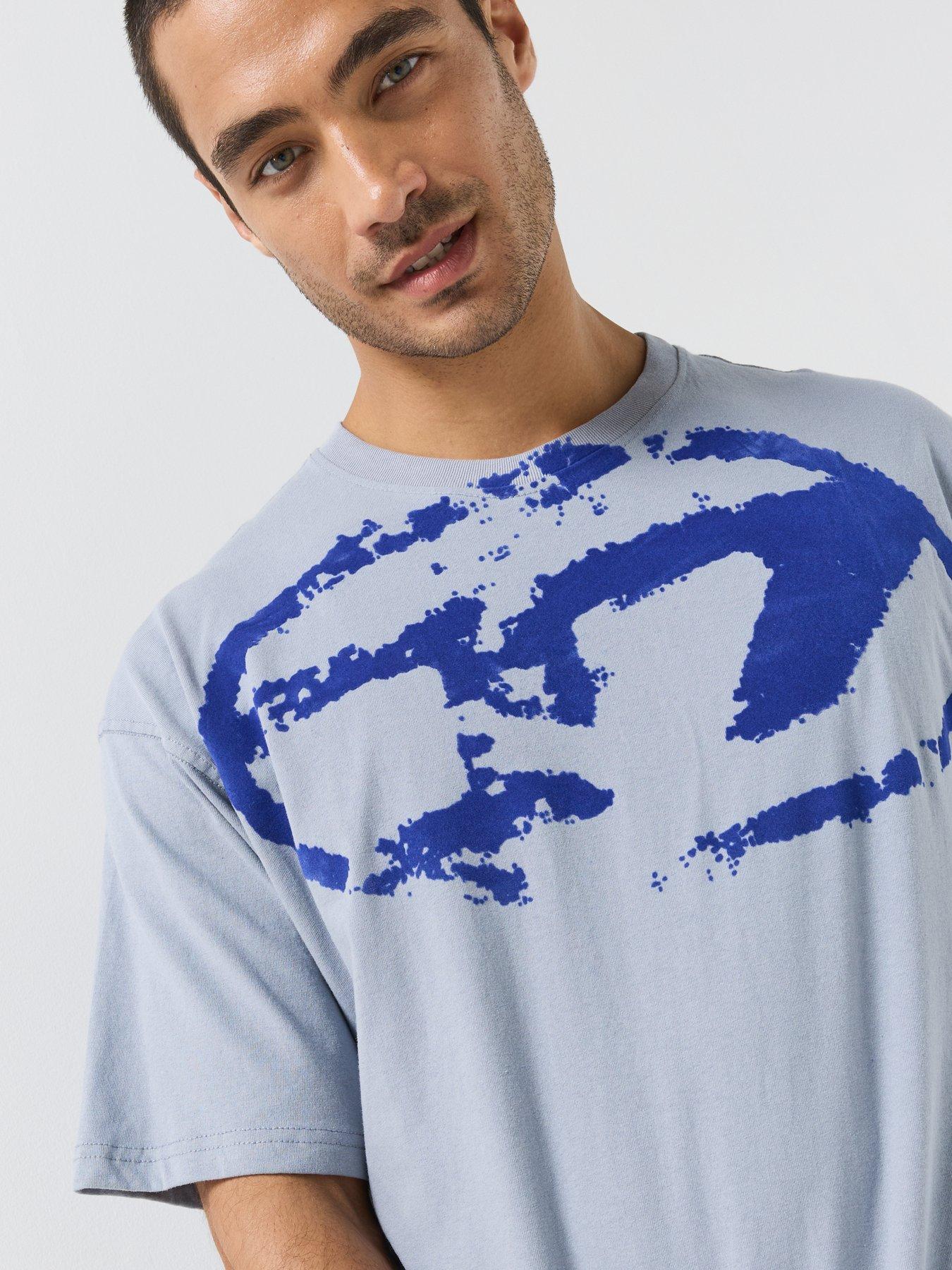 Image 4 of 5 of Diesel Relaxed Fit Back Graphic T-shirt - Grey