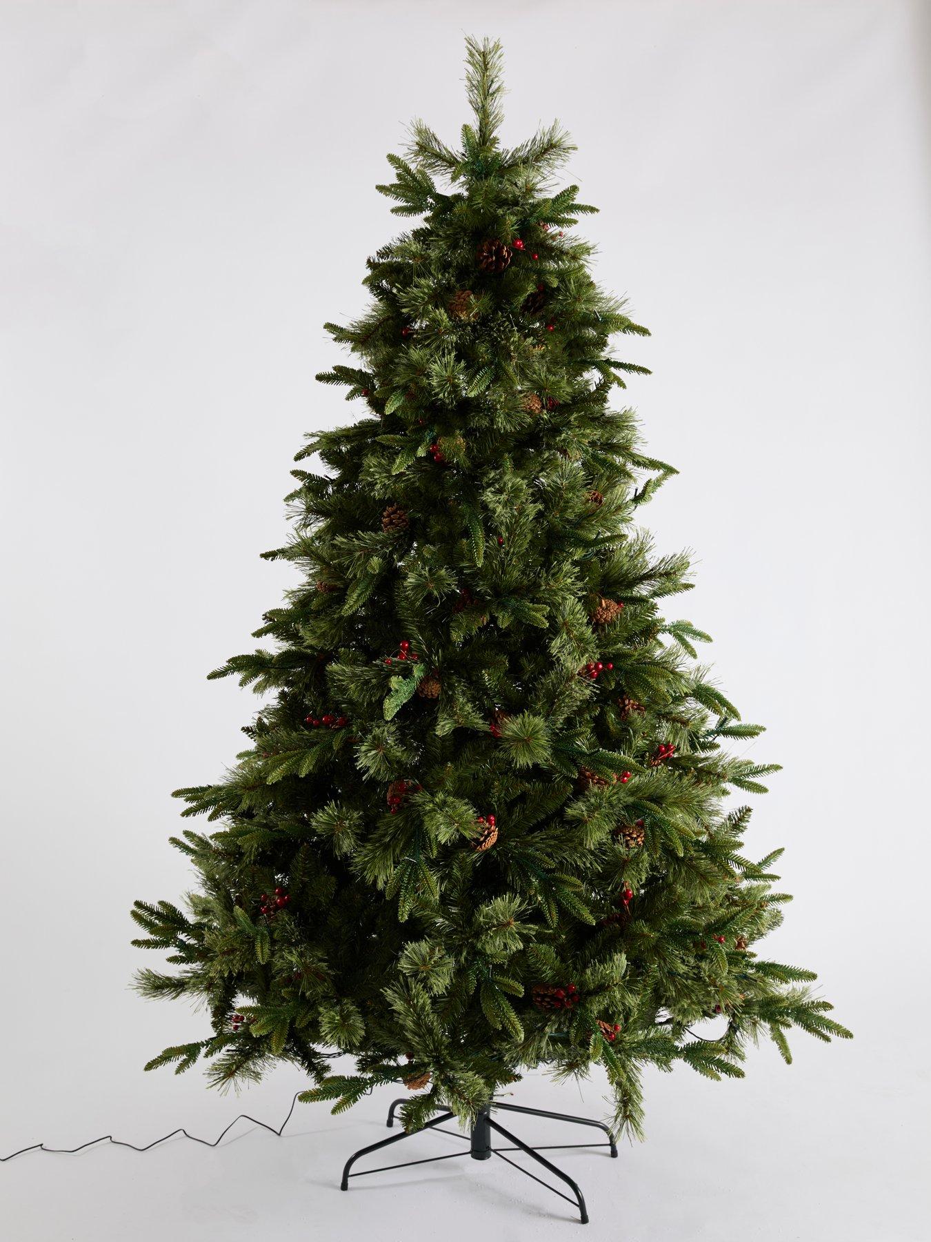 Image 2 of 7 of Festive 7ft Slim Pre-lit Colour Change Starlight Lake Fir Christmas Tree