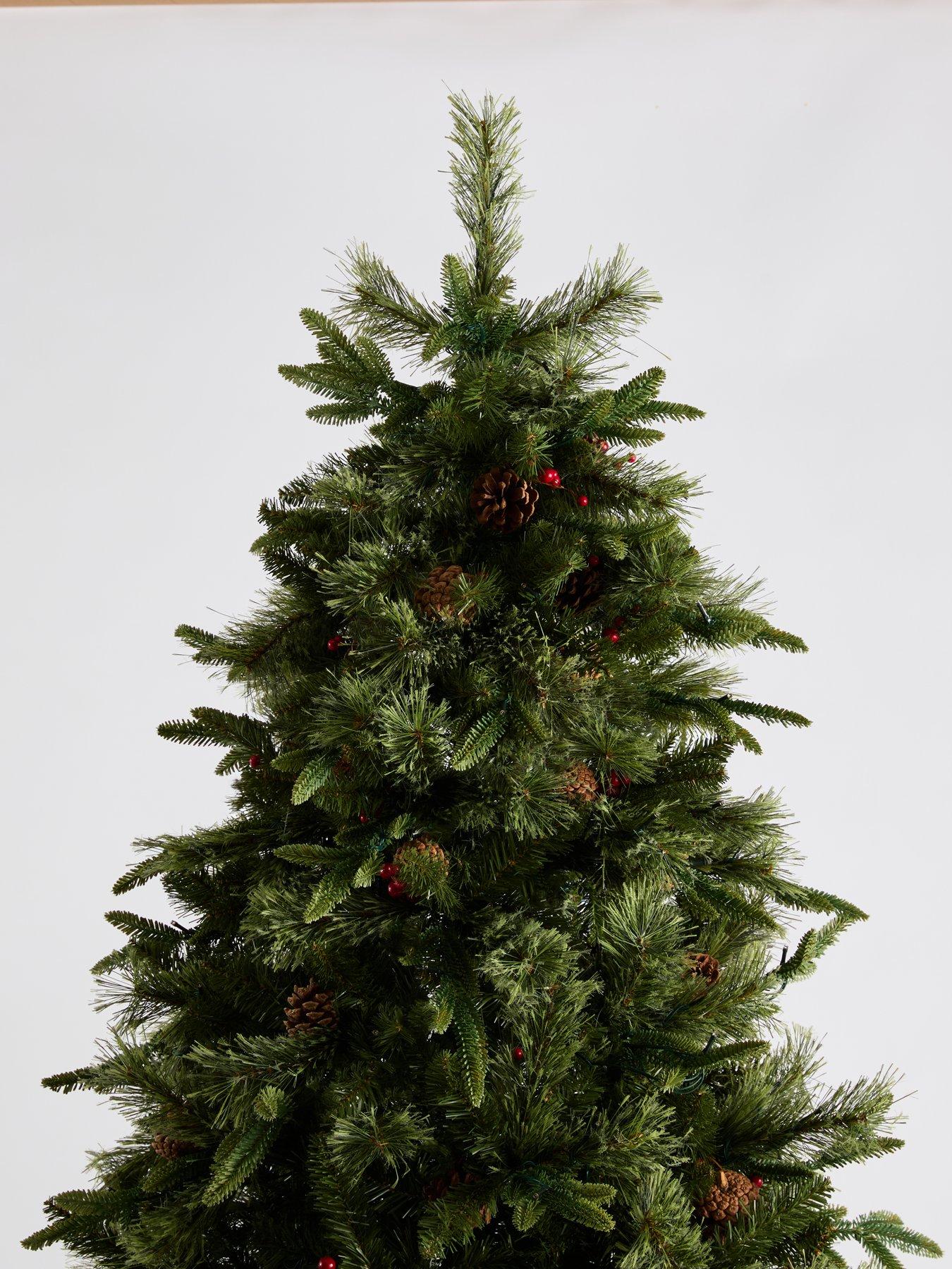 Image 4 of 7 of Festive 7ft Slim Pre-lit Colour Change Starlight Lake Fir Christmas Tree