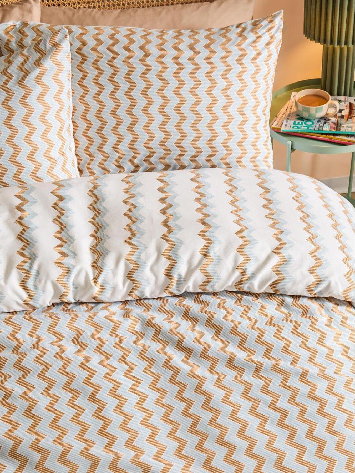 Image 1 of 2 of Duvet Day Izzie Duvet Set Blue/Caramel